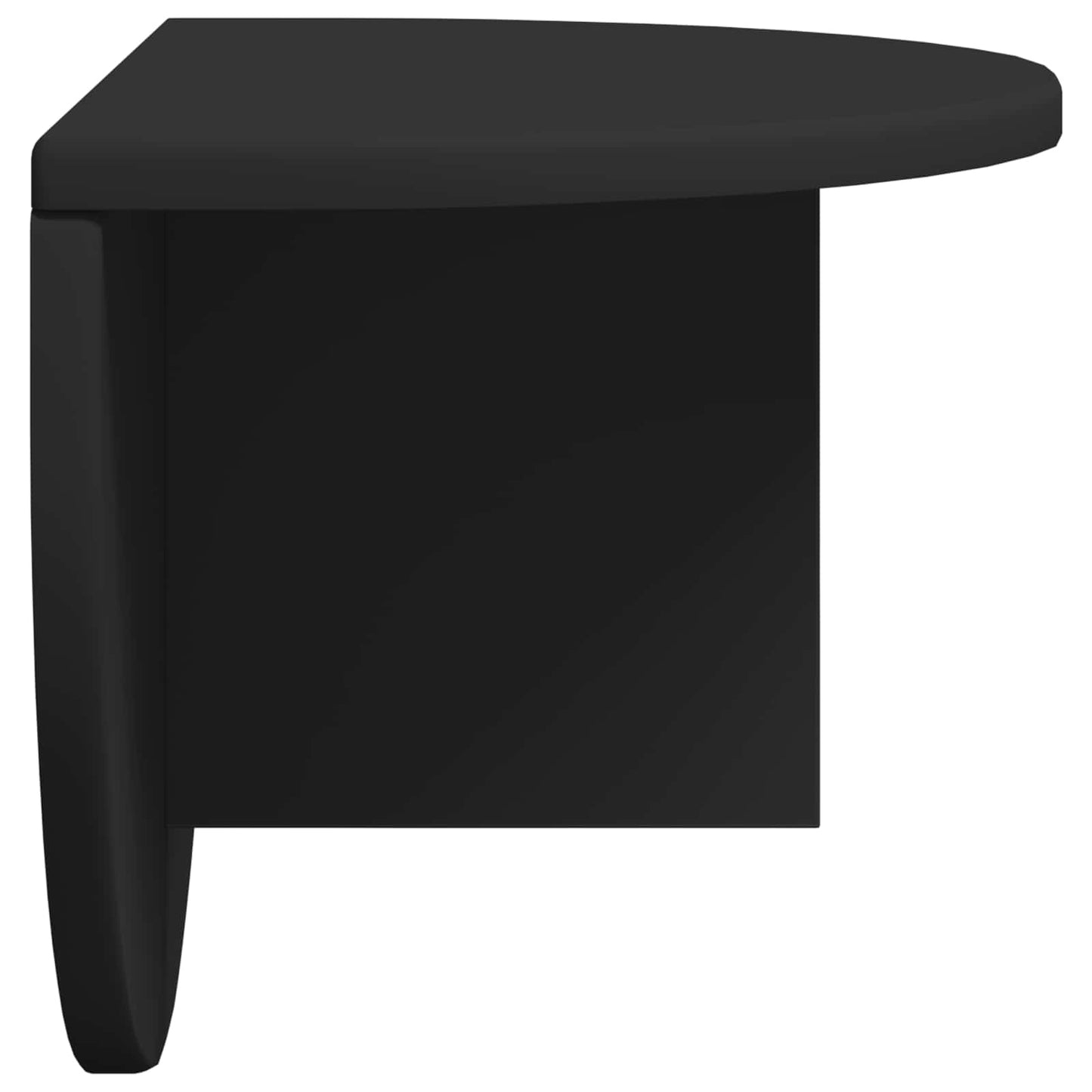 vidaXL Ράφι Τοίχου 2 pcs Μαύρο 38 x 19 x 19 εκ Επεξεργασμένο ξύλο