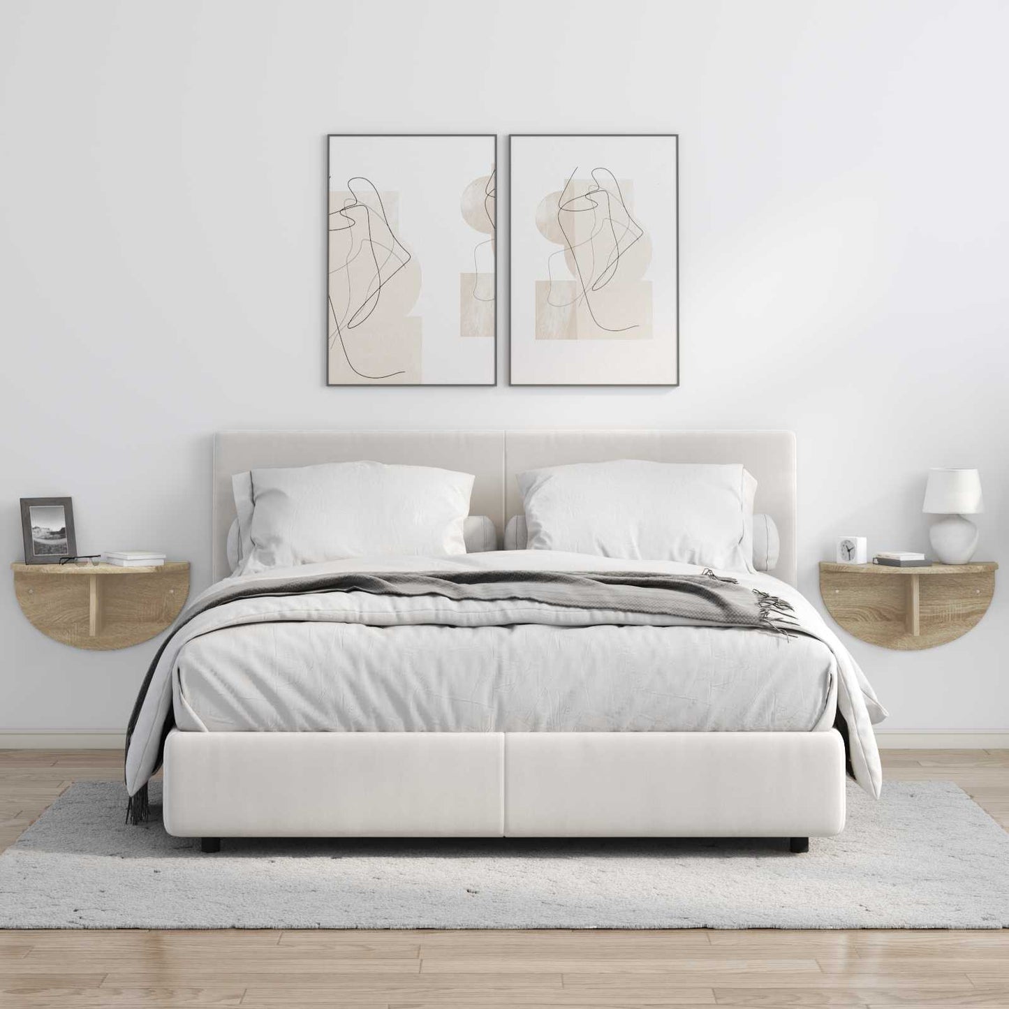 vidaXL Ράφι Τοίχου Επιτοίχιο Δρύς Sonoma 48 x 24 x 24 εκ
