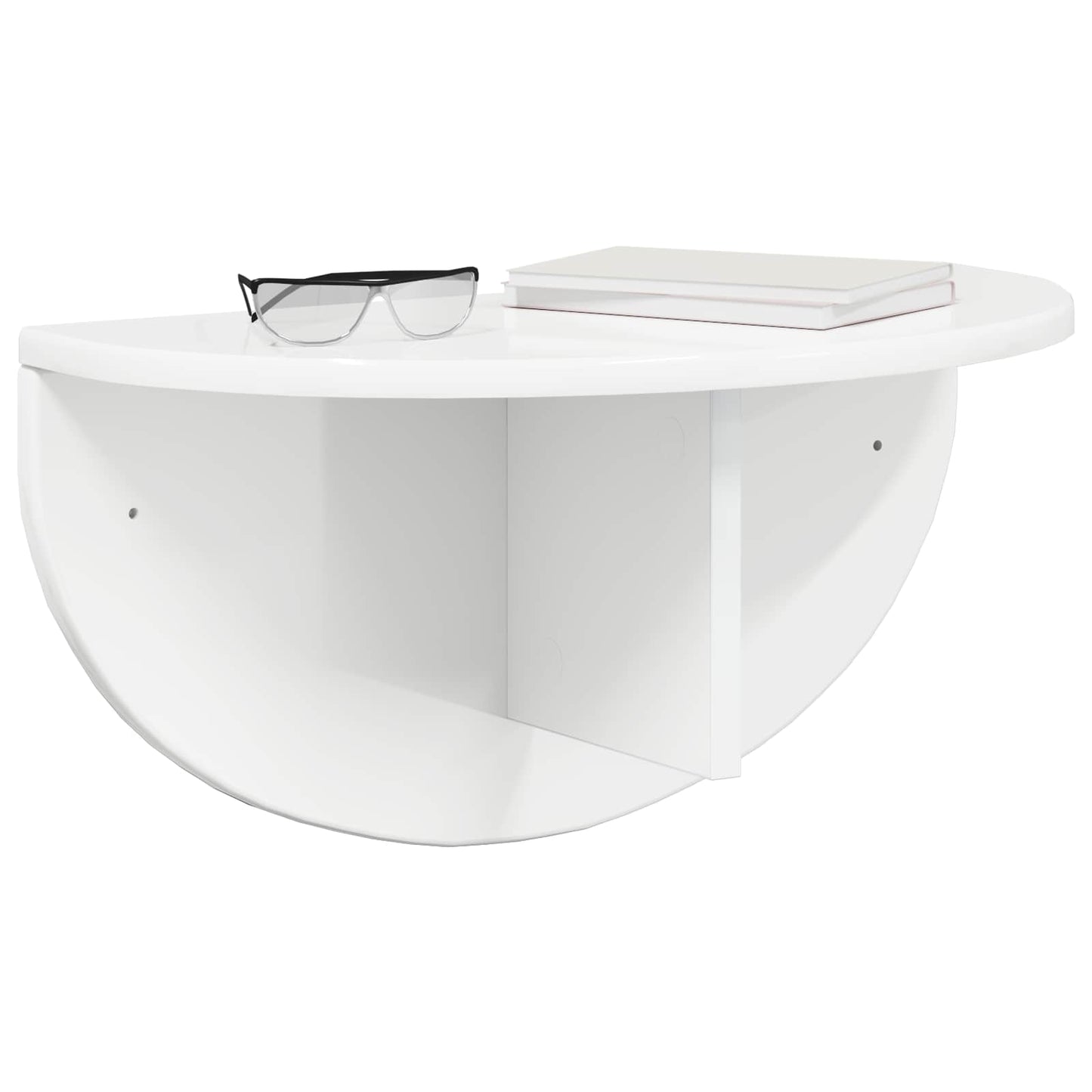 vidaXL Ράφι Τοίχου 2 pcs Υψηλής γυαλάδας λευκό 38 x 19 x 19 εκ