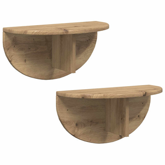 vidaXL Ράφι Τοίχου 2 τμχ. Artisan Oak 48 x 24 x 24 εκ