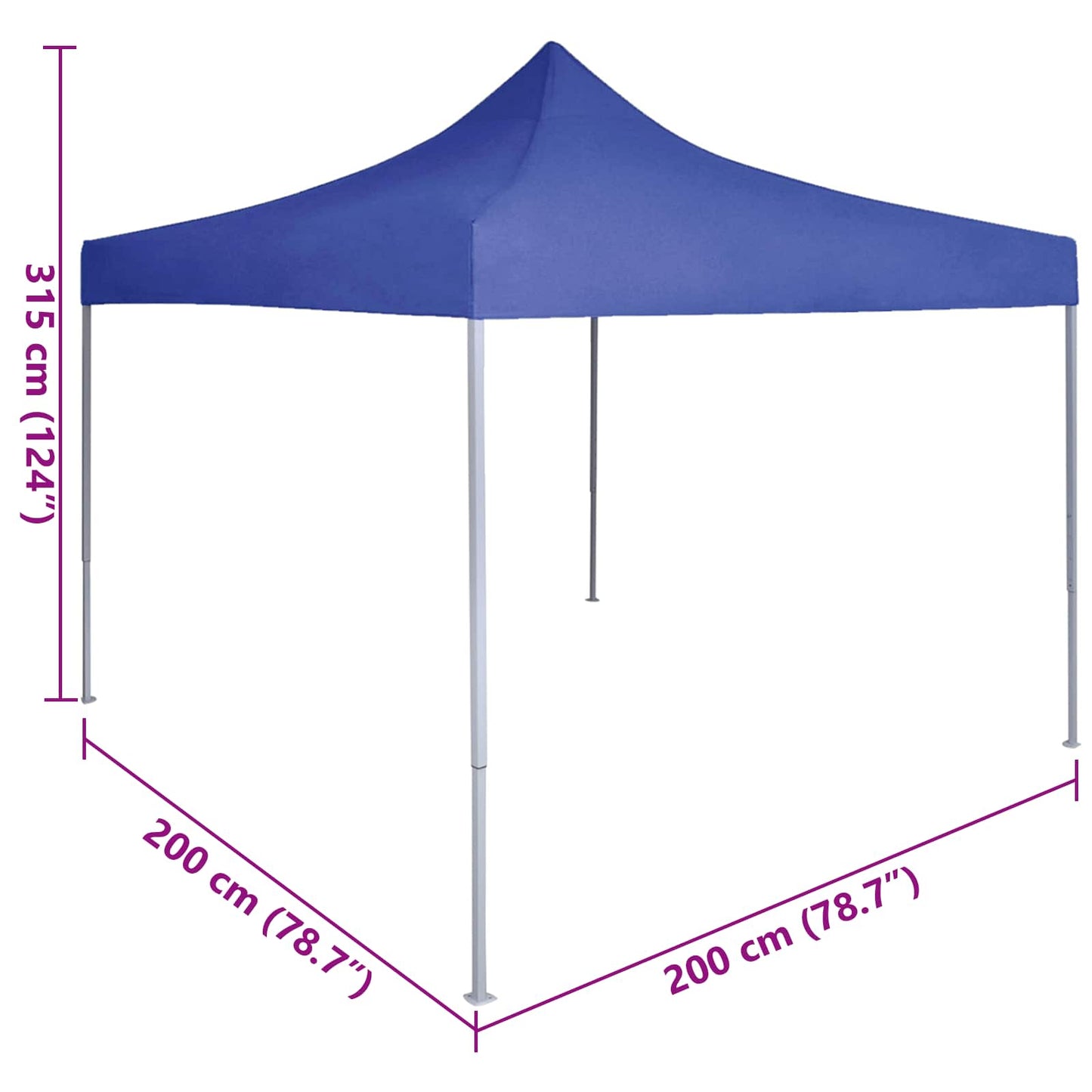vidaXL Σκηνή Πάρτυ Μπλε 200 x 200 x 315 εκ. Ύφασμα Όξφορντ