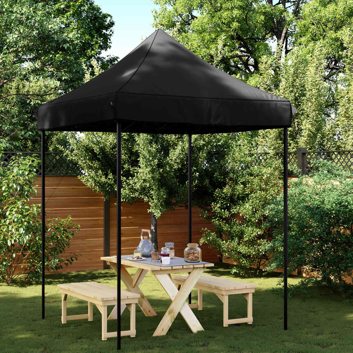 vidaXL Σκηνή Πάρτυ Μαύρο 200 x 200 x 306 εκ. Ύφασμα Όξφορντ