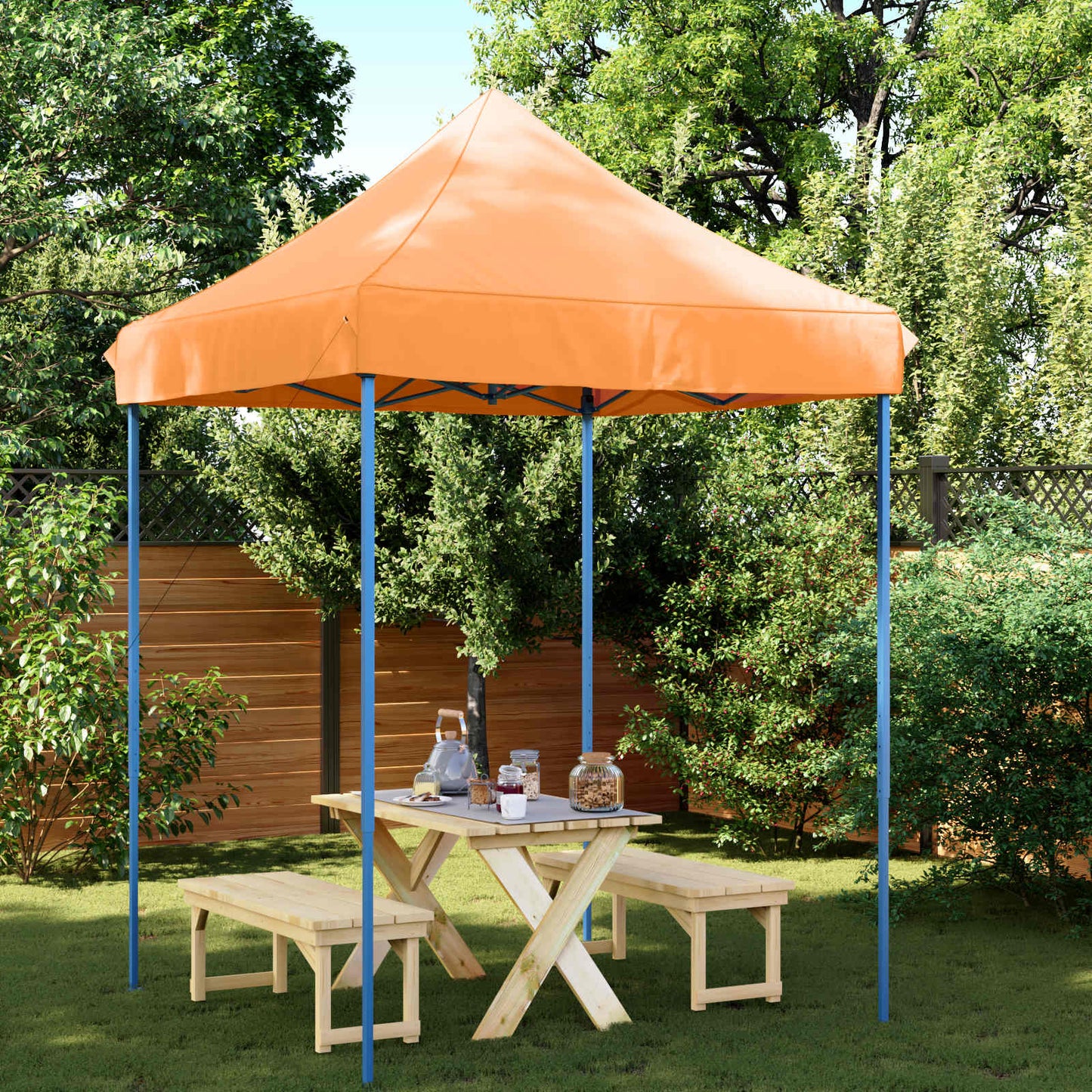 vidaXL Σκηνή Πάρτυ Πορτοκαλί 200 x 200 x 306 εκ. Ύφασμα Όξφορντ