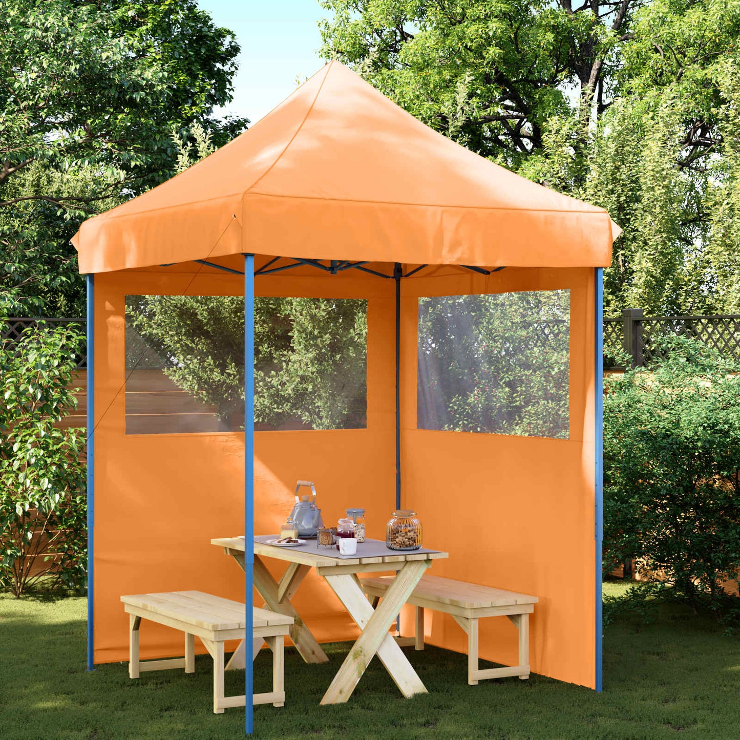 vidaXL Σκηνή Πάρτυ Πορτοκαλί 200 x 200 x 306 εκ. Ύφασμα Όξφορντ