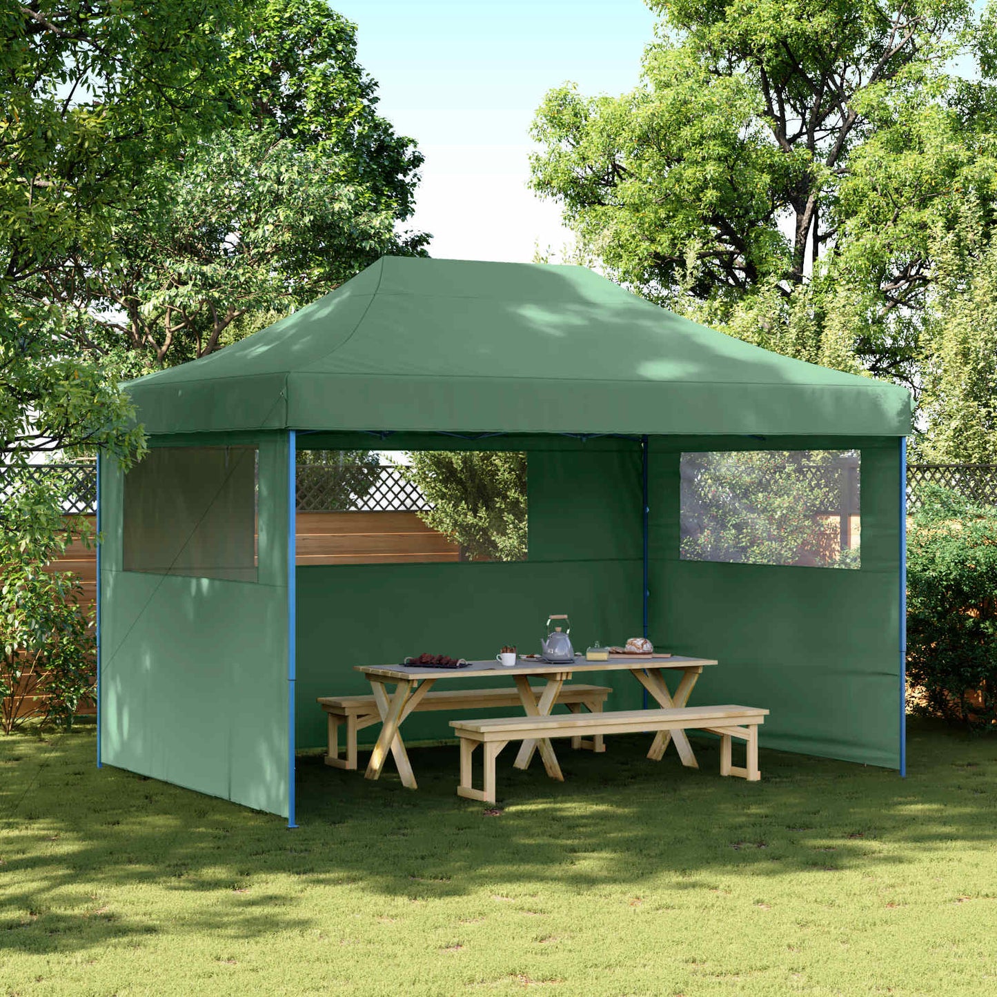 vidaXL Σκηνή Πάρτυ Πράσινο 279 x 410 x 315 εκ. Ύφασμα Όξφορντ