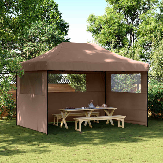 vidaXL Σκηνή Πάρτυ Καφέ 279 x 410 x 315 εκ. Ύφασμα Όξφορντ