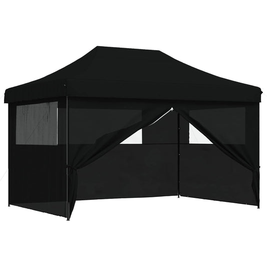 vidaXL Σκηνή Πάρτυ Μαύρο 279 x 410 x 315 εκ. Ύφασμα Όξφορντ