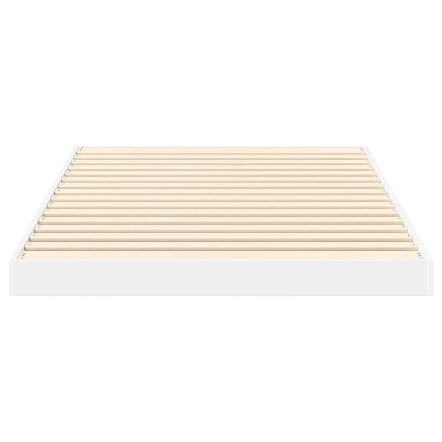 vidaXL Κρεβάτι δαπέδου Λευκό 75 x 190 cm Επεξεργασμένο ξύλο