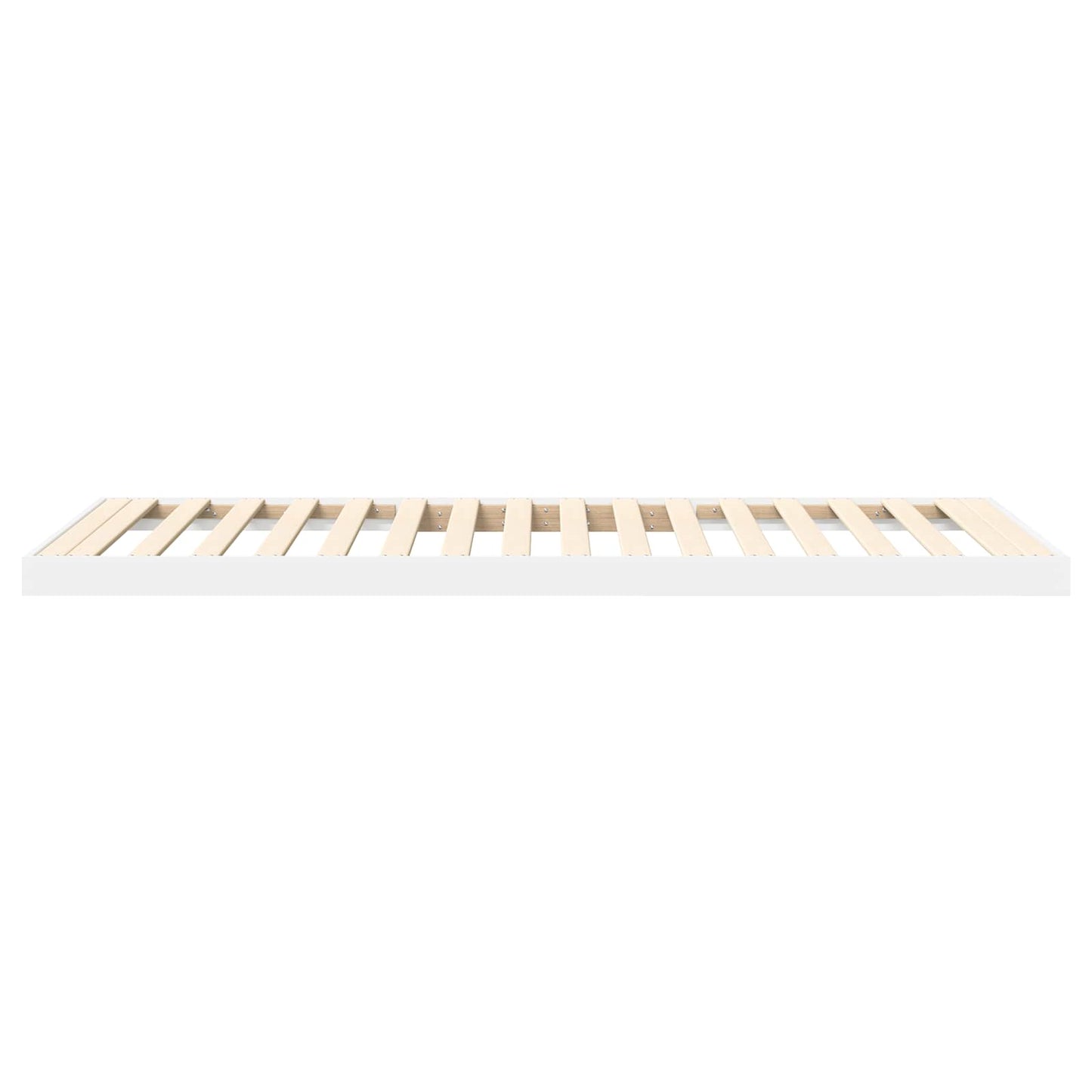 vidaXL Κρεβάτι δαπέδου Λευκό 75 x 190 cm Επεξεργασμένο ξύλο