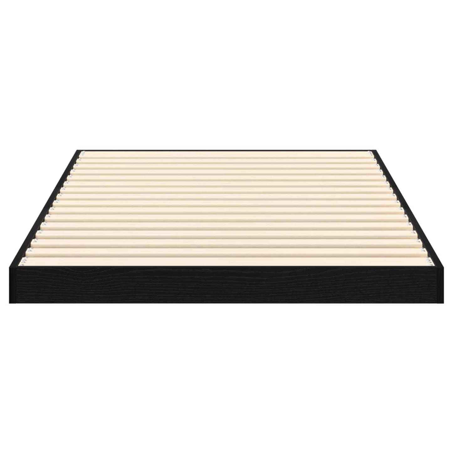 vidaXL Κρεβάτι δαπέδου Μαύρη Οξυά 75 x 190 cm Επεξεργασμένο ξύλο