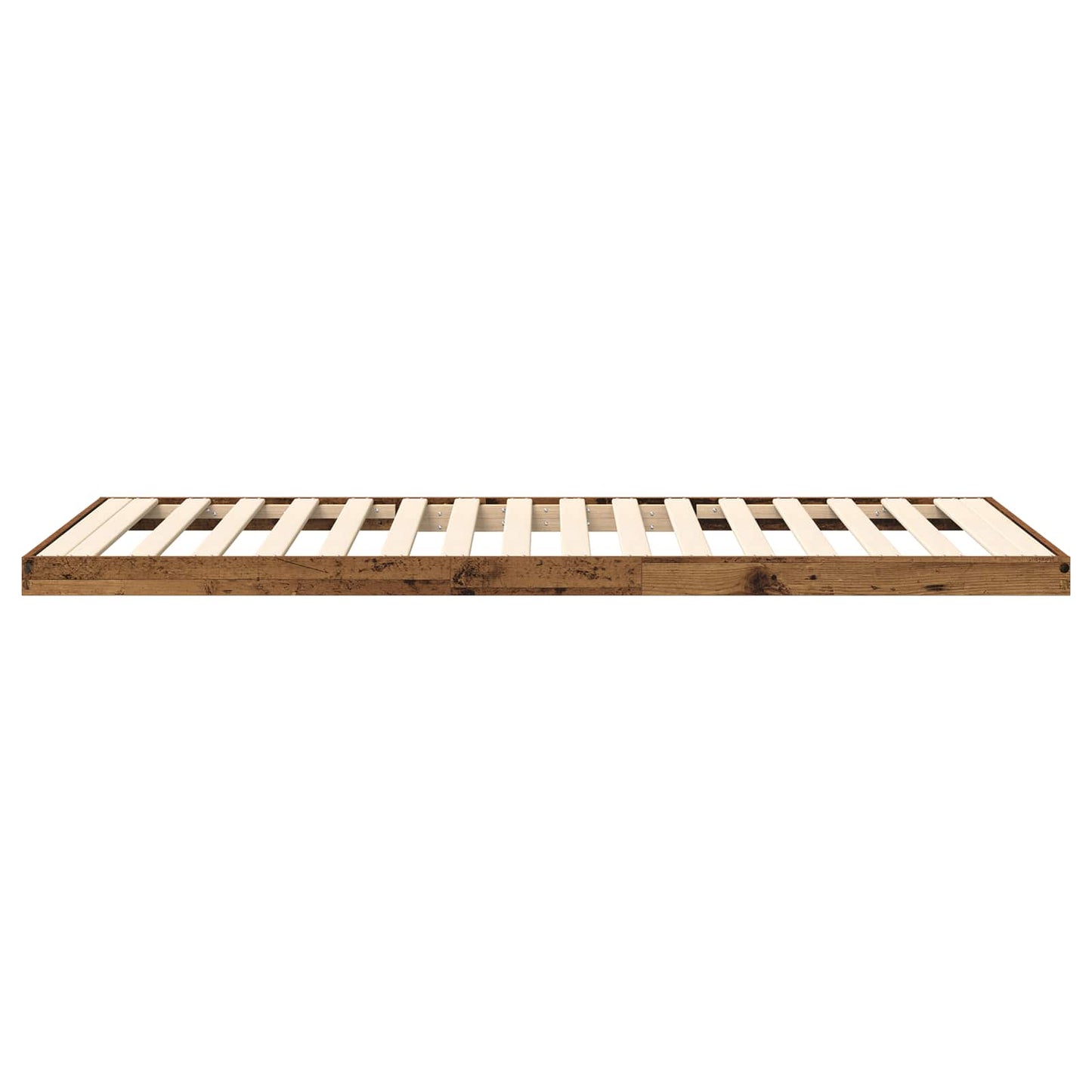 vidaXL Κρεβάτι δαπέδου Παλιό ξύλο 75 x 190 cm Επεξεργασμένο ξύλο