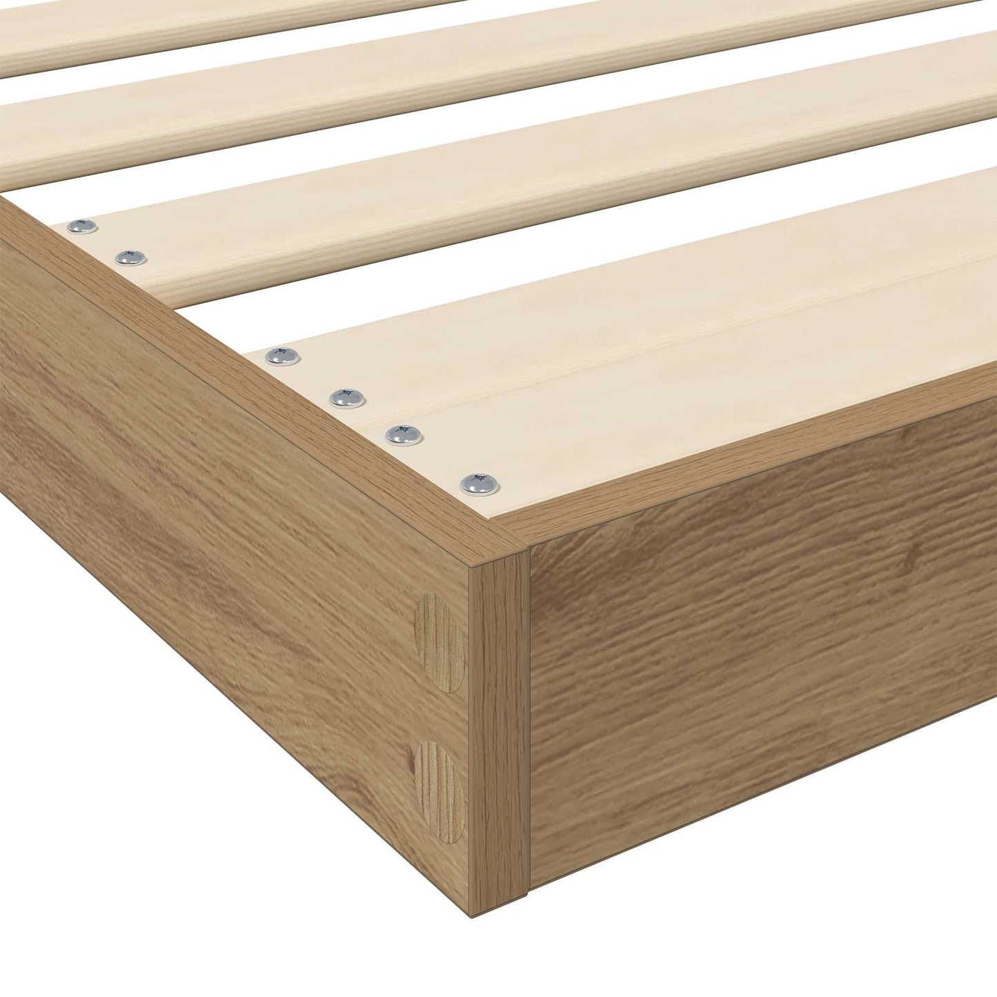 vidaXL Κρεβάτι δαπέδου Artisan Oak 75 x 190 cm Επεξεργασμένο ξύλο