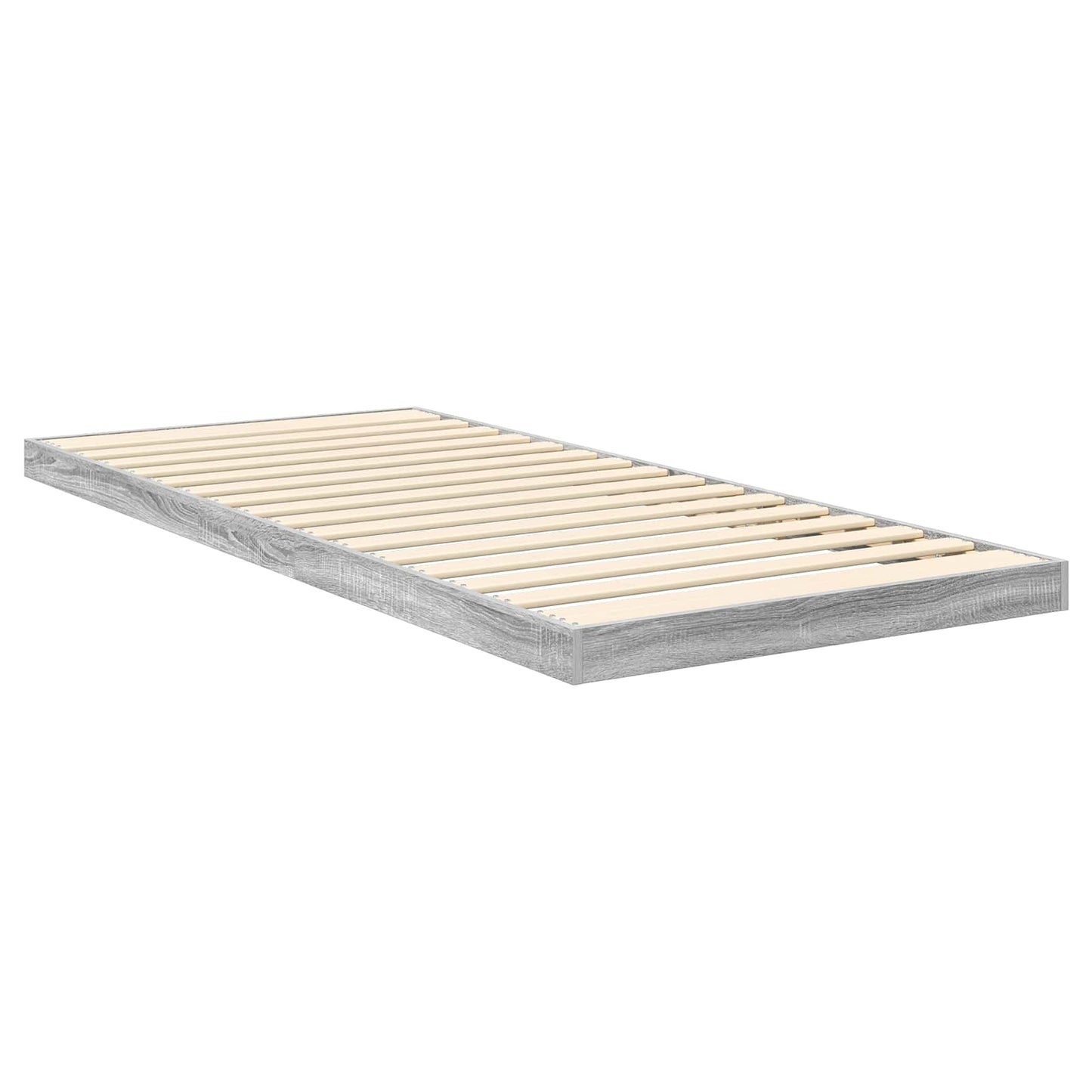 vidaXL Κρεβάτι δαπέδου Γκρίζο Σονομα 90 x 190 cm Επεξεργασμένο ξύλο