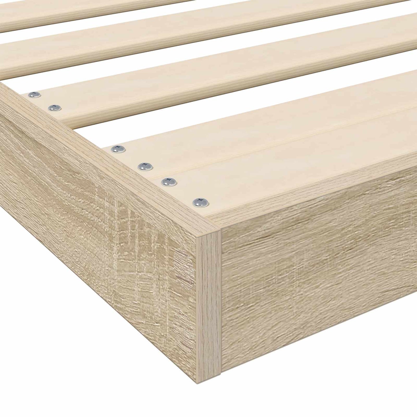 vidaXL Κρεβάτι δαπέδου Δρύς Sonoma 90 x 200 cm Επεξεργασμένο Ξύλο