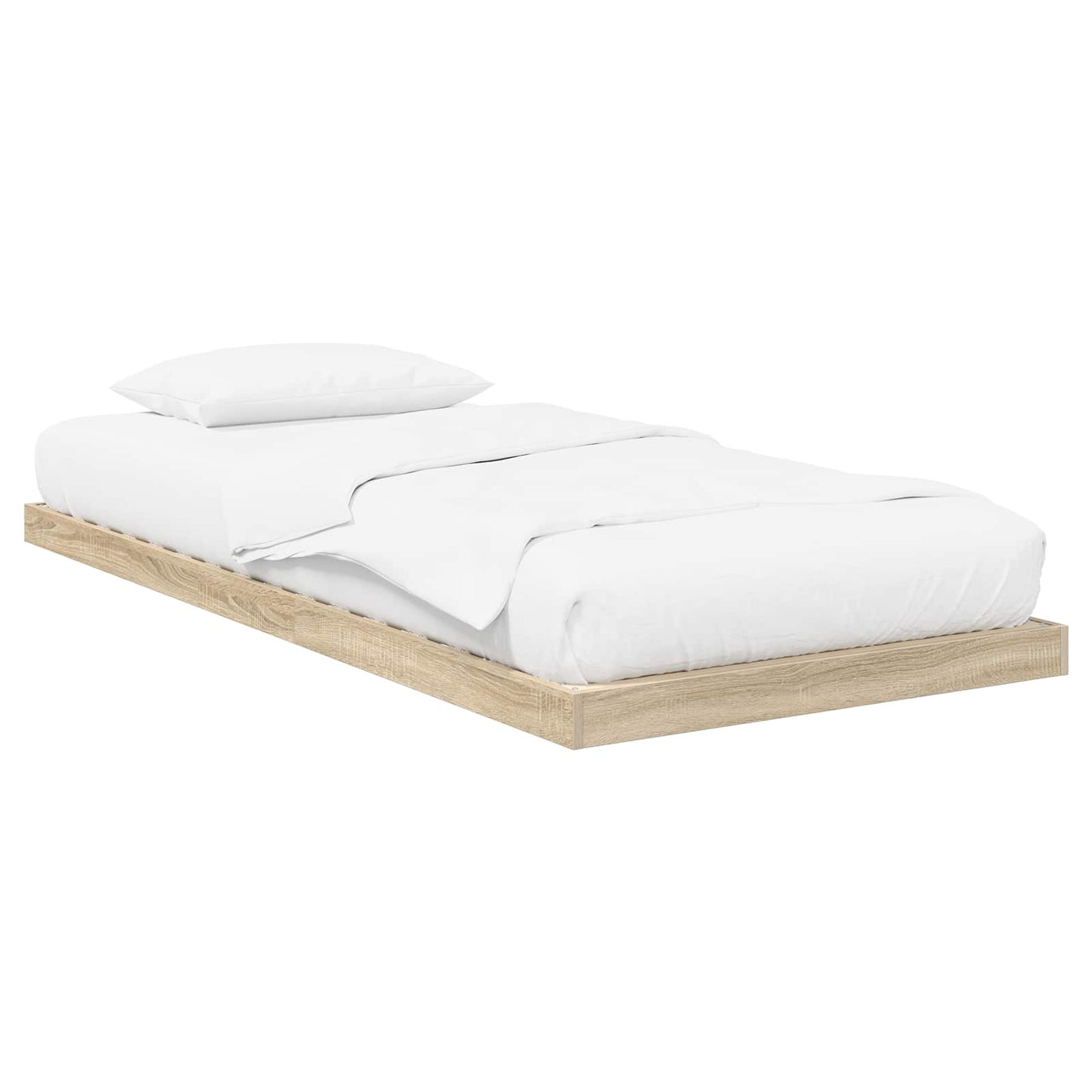 vidaXL Κρεβάτι δαπέδου Δρύς Sonoma 90 x 200 cm Επεξεργασμένο Ξύλο