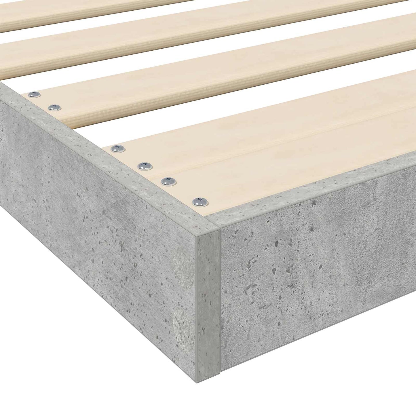 vidaXL Κρεβάτι δαπέδου Σκυρόδεμα Γκρι 100 x 200 cm Επεξεργασμένο ξύλο