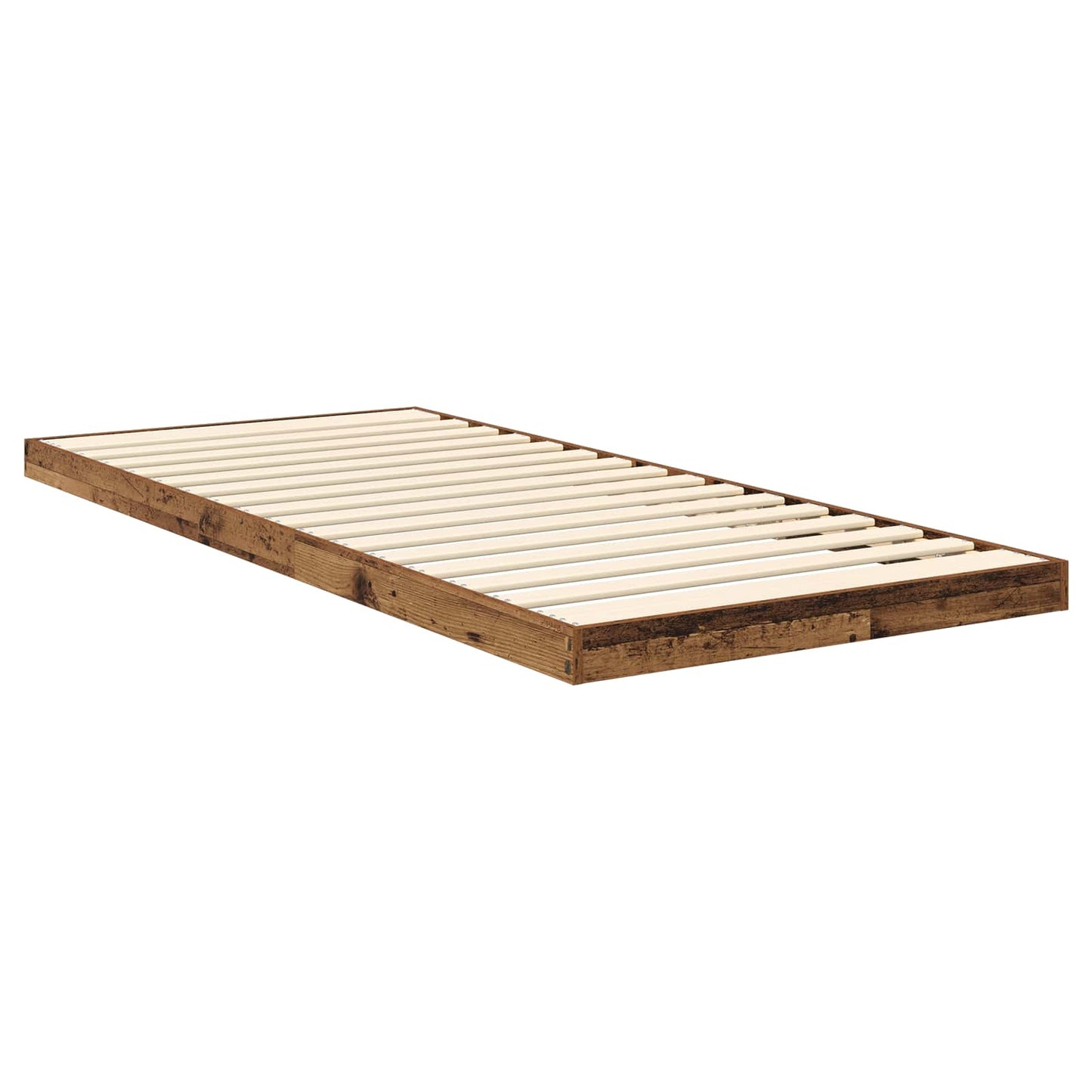 vidaXL Κρεβάτι δαπέδου Παλιό ξύλο 100 x 200 cm Επεξεργασμένο ξύλο