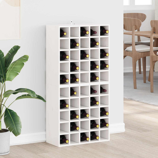 vidaXL Ράφι Κρασιού 2 τεμ. Λευκό 56 x 25 x 56 cm Στερεά ξυλεία πεύκου