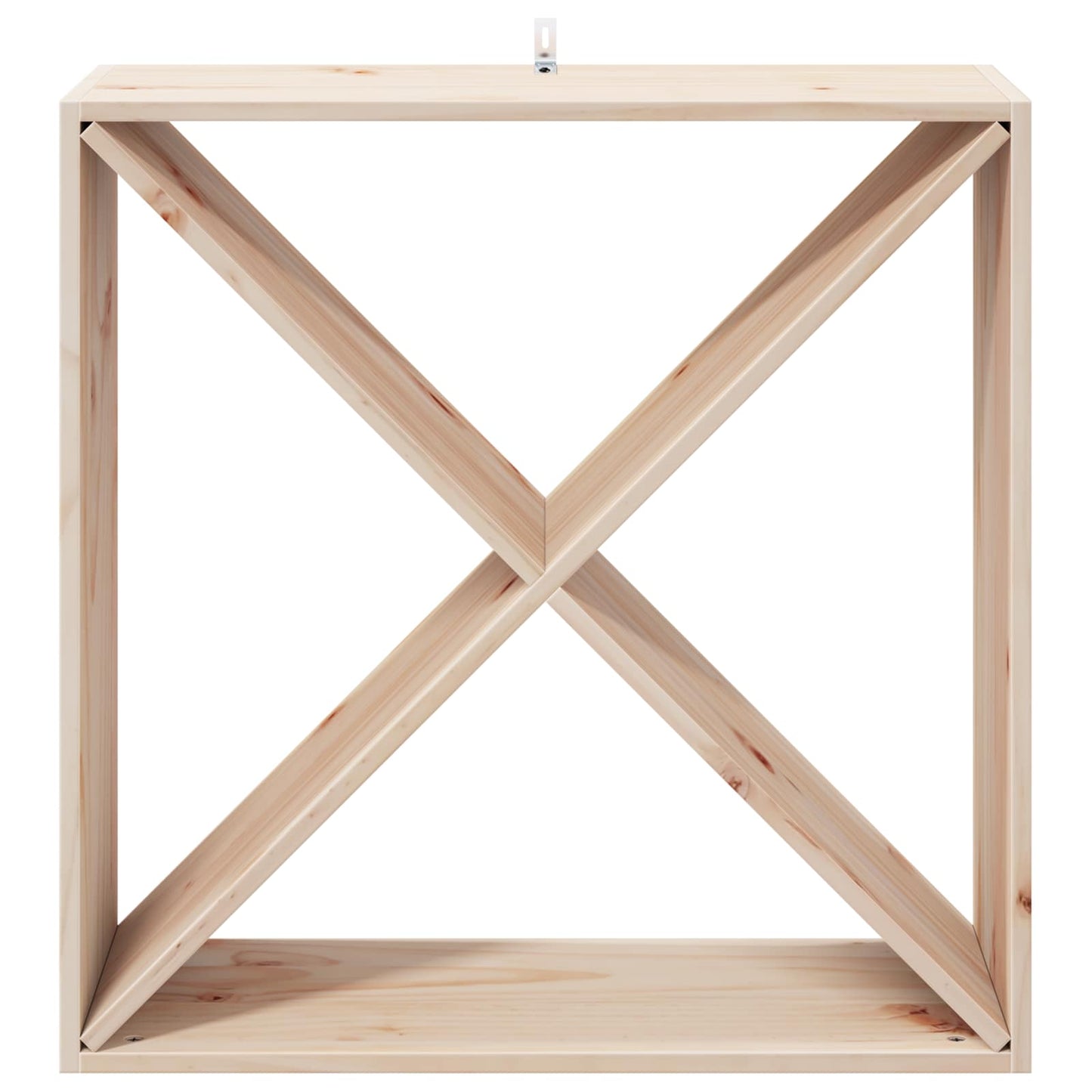 vidaXL Ράφι Κρασιού 2 pcs Φυσικό 62 x 25 x 62 cm Στερεά ξυλεία πεύκου