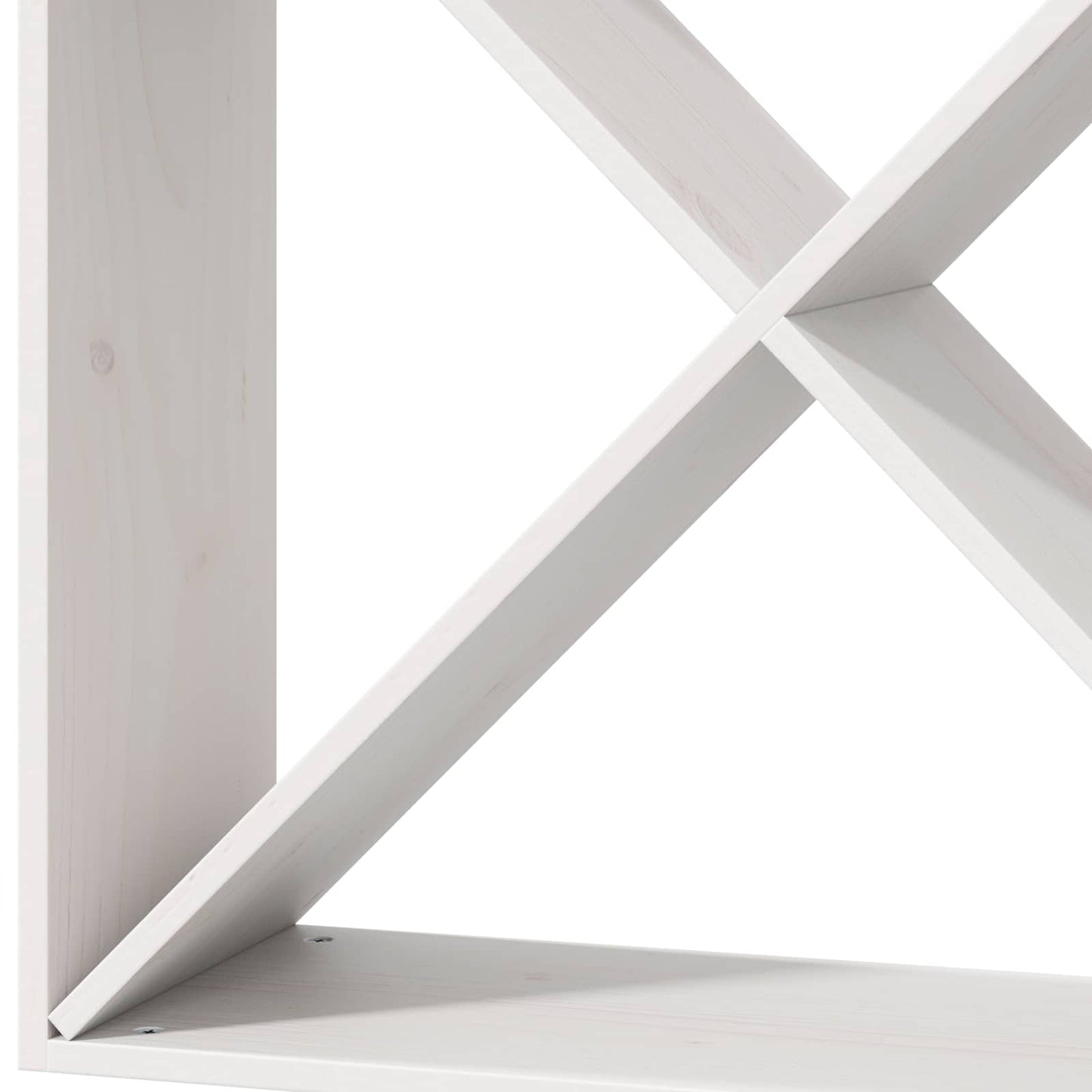 vidaXL Ράφι Κρασιού 4 pcs Λευκό 62 x 25 x 62 cm Στερεά ξυλεία πεύκου