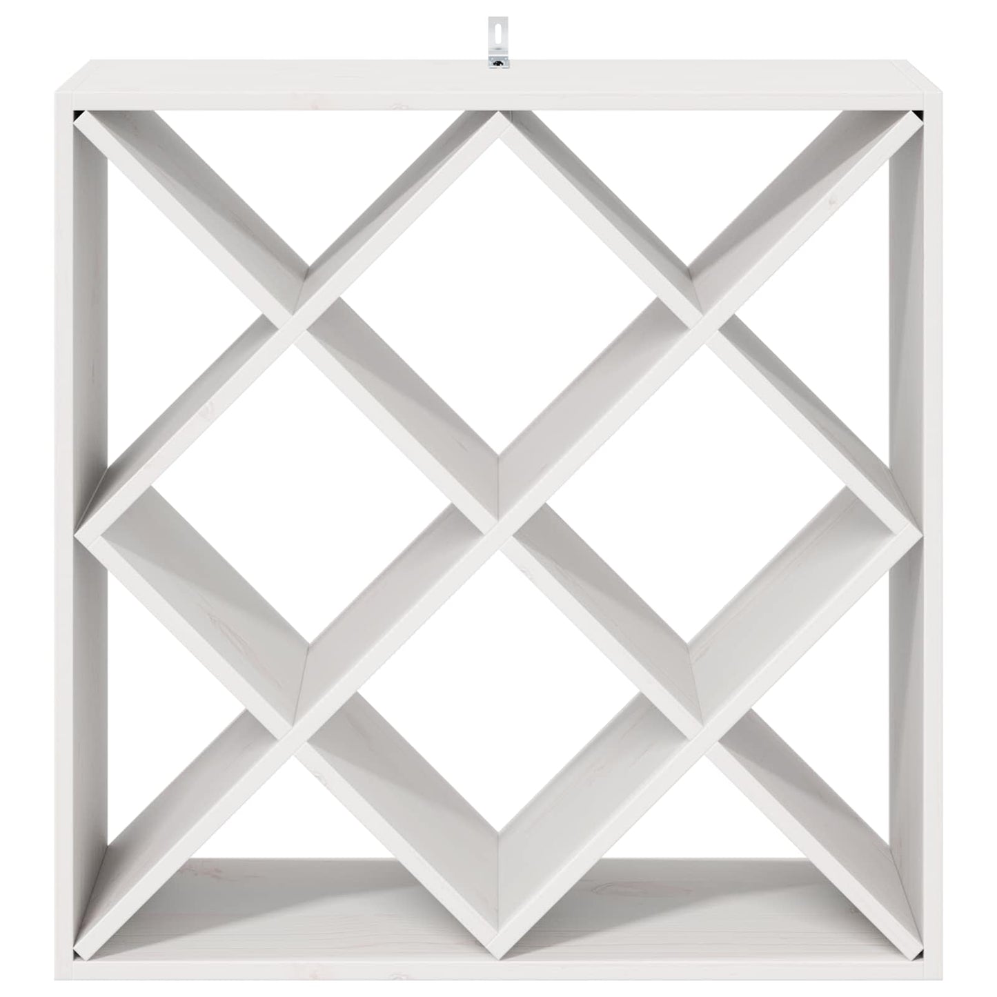 vidaXL Ράφι Κρασιού 2 pcs Λευκό 62 x 25 x 62 cm Στερεά ξυλεία πεύκου