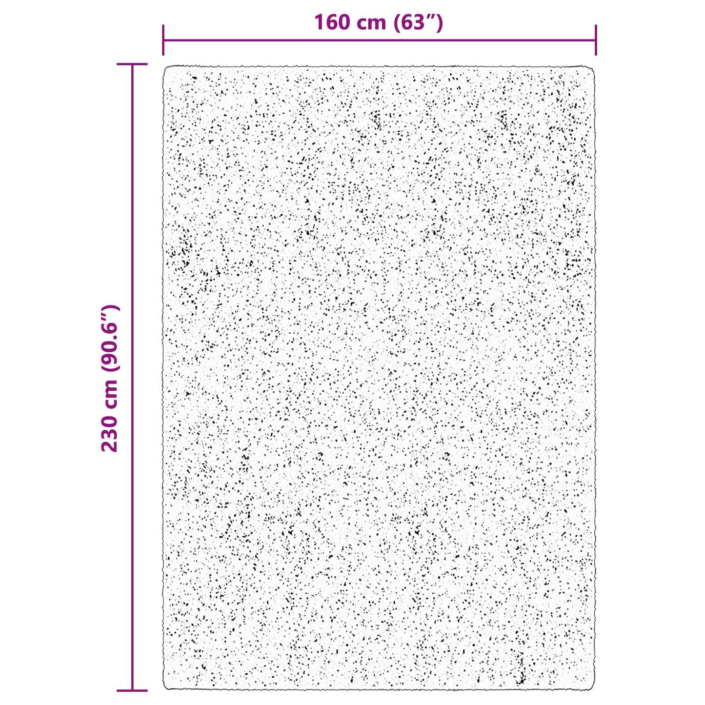 vidaXL Χαλιά χώρου Ορθογώνιος HUARTE Καφέ 230 x 160 εκ Πολυεστέρας