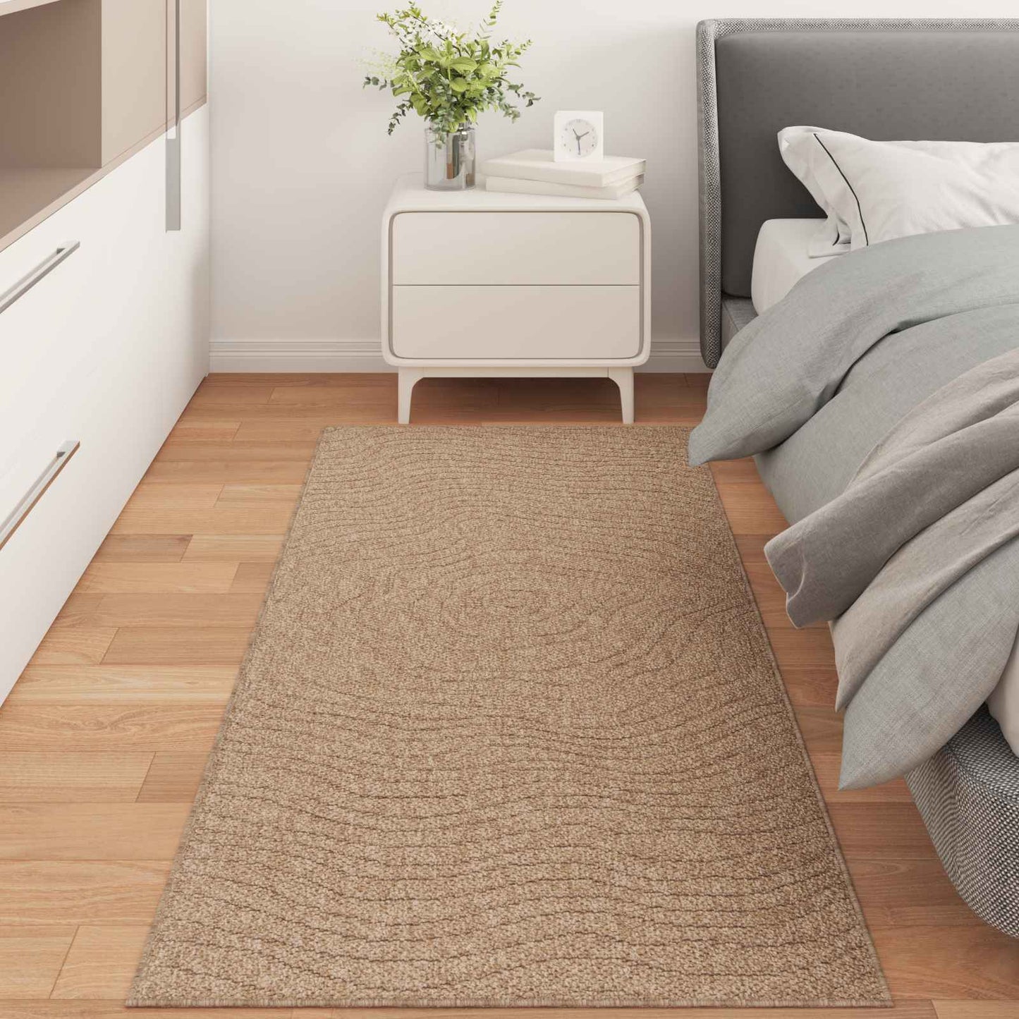 vidaXL Χαλιά χώρου Μουάρ Ορθογώνιος AGIRA Φυσικό 150 x 80 cm