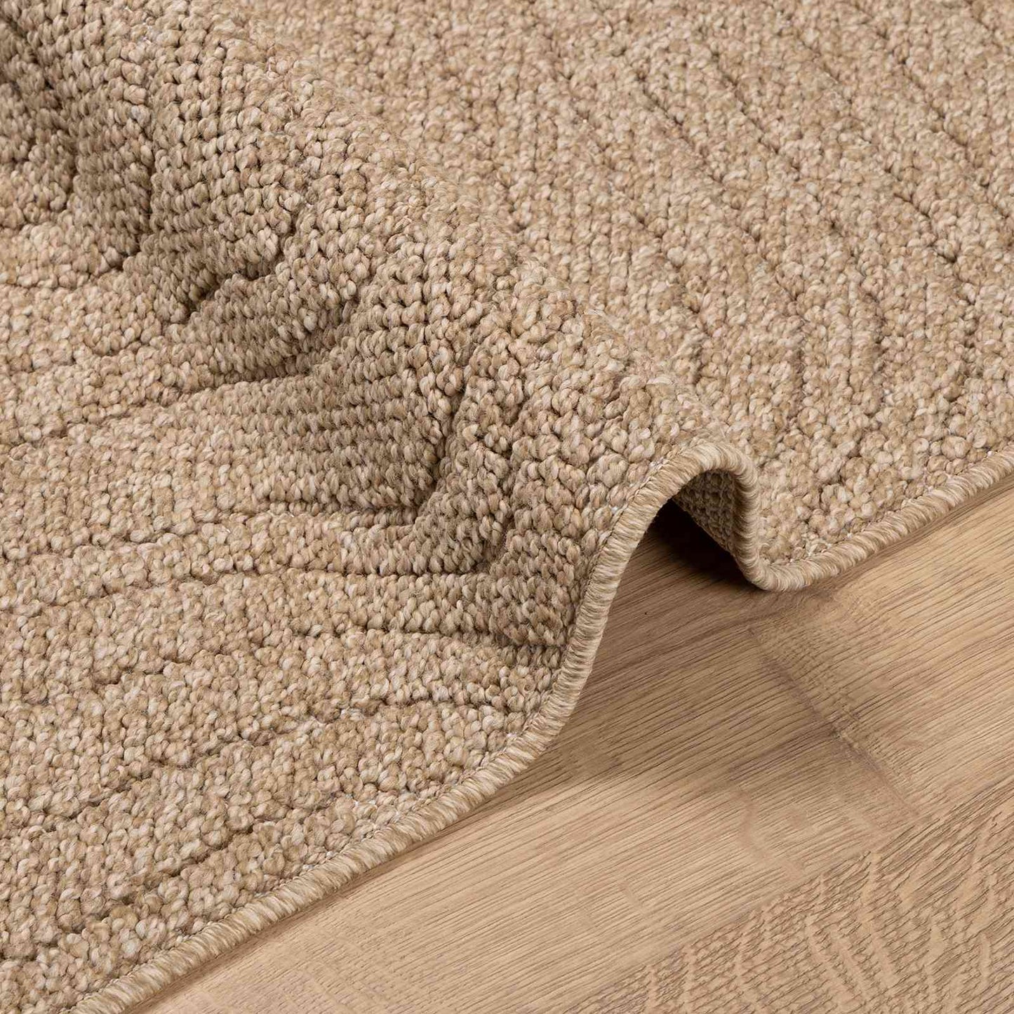 vidaXL Χαλιά χώρου Μουάρ τετράγωνο AGIRA Φυσικό 120 x 120 cm