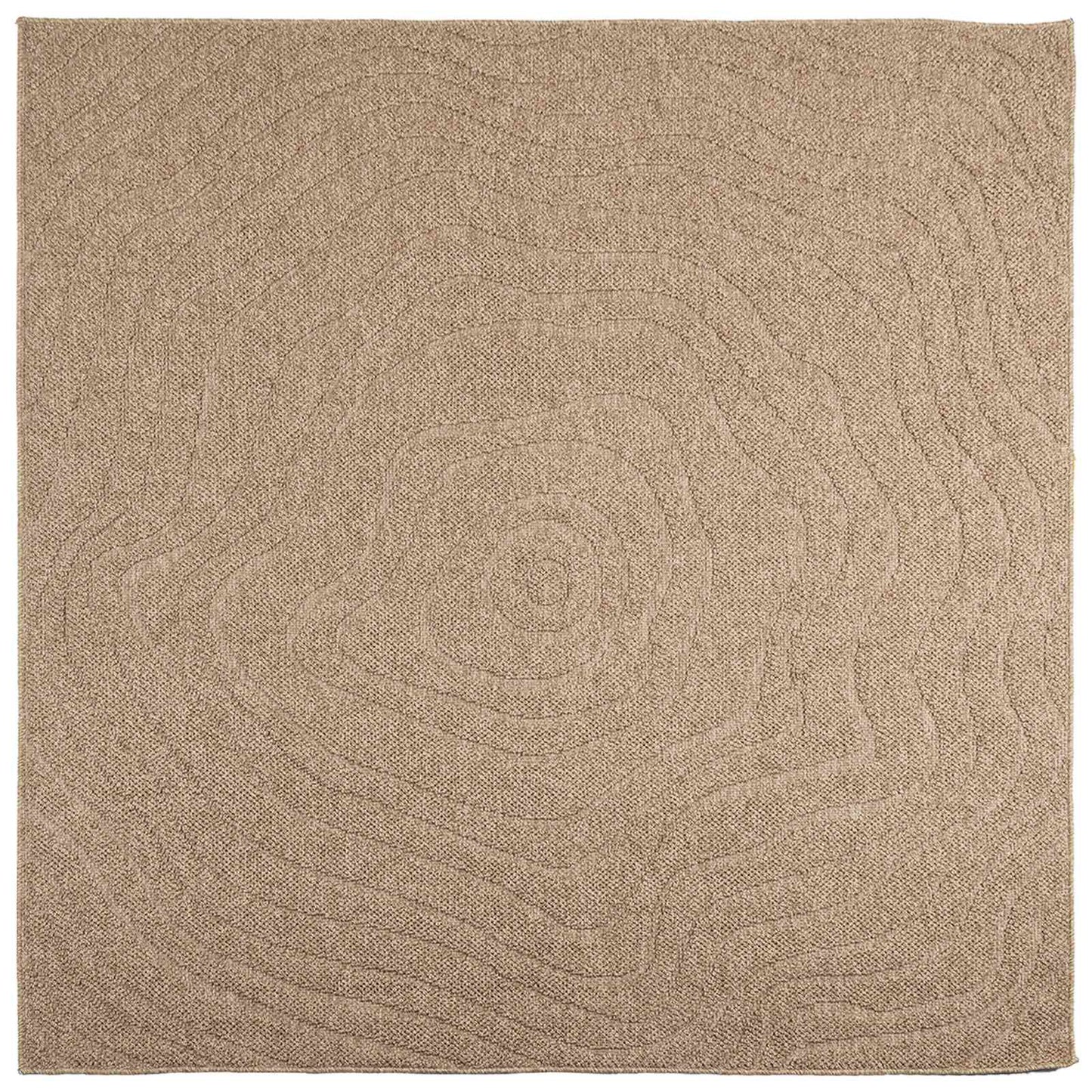 vidaXL Χαλιά χώρου Μουάρ τετράγωνο AGIRA Φυσικό 120 x 120 cm
