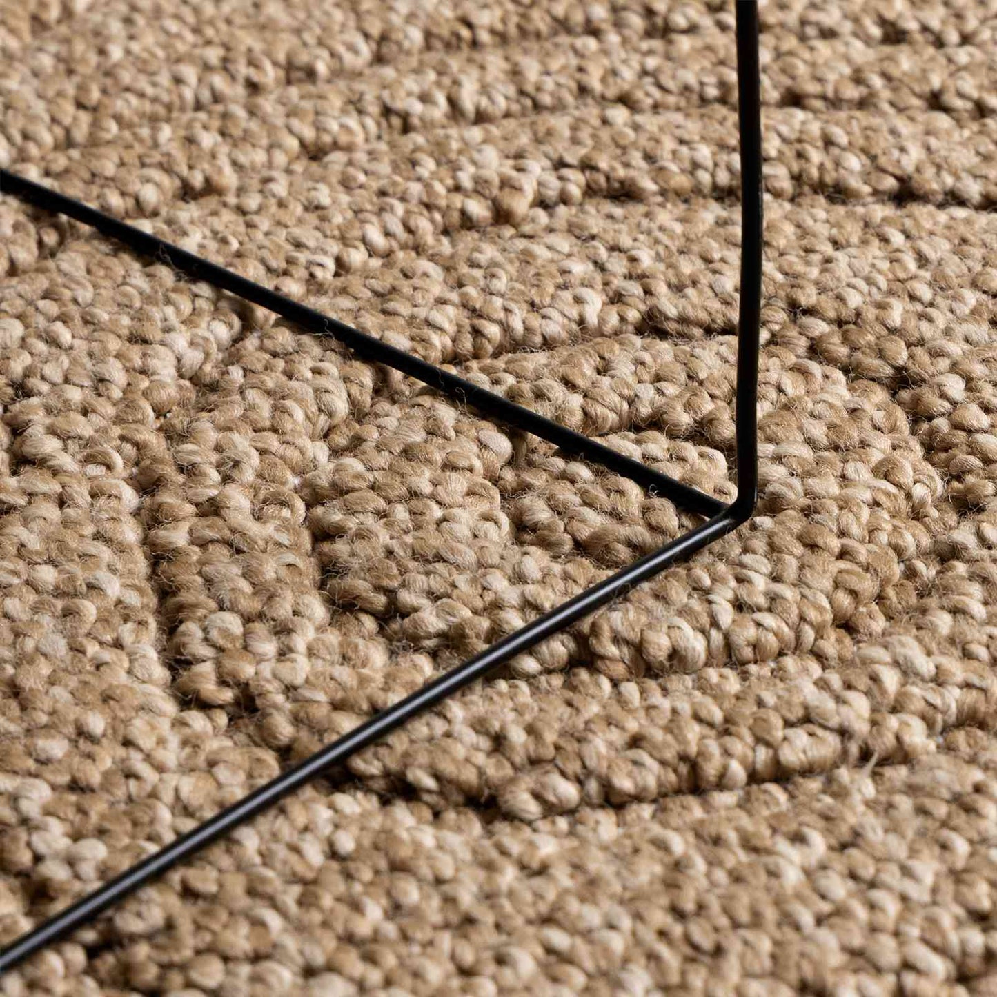 vidaXL Χαλιά χώρου Γύρος Μουάρ Φυσικό Ø 120 εκ.