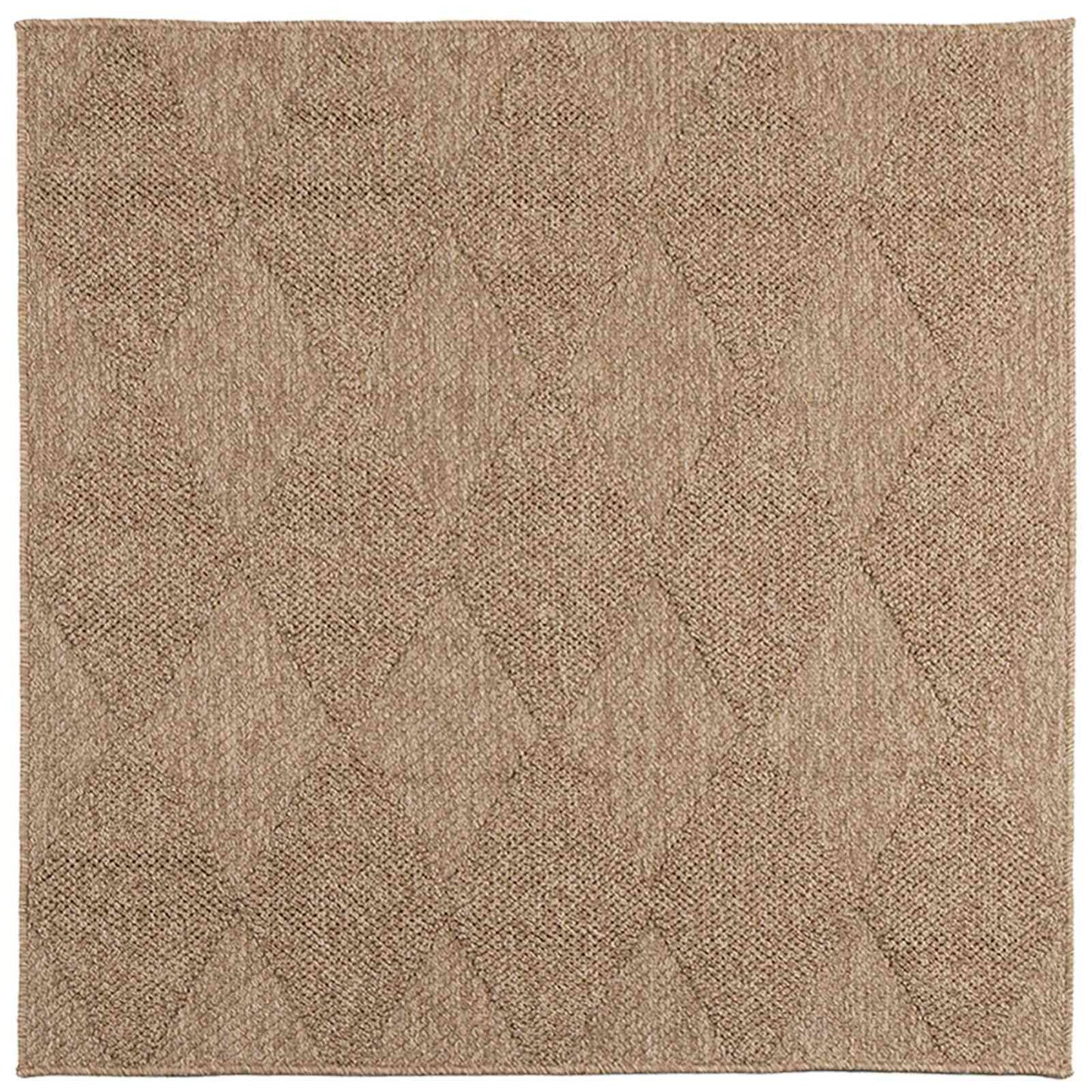 vidaXL Χαλιά χώρου τετράγωνο AGIRA Φυσικό 120 x 120 cm Πολυεστέρας