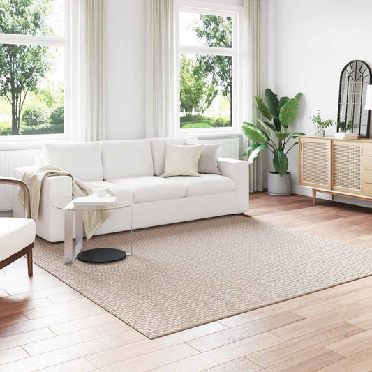 vidaXL Χαλιά χώρου τετράγωνο FARO Κρεμ 240 x 240 cm Πολυεστέρας