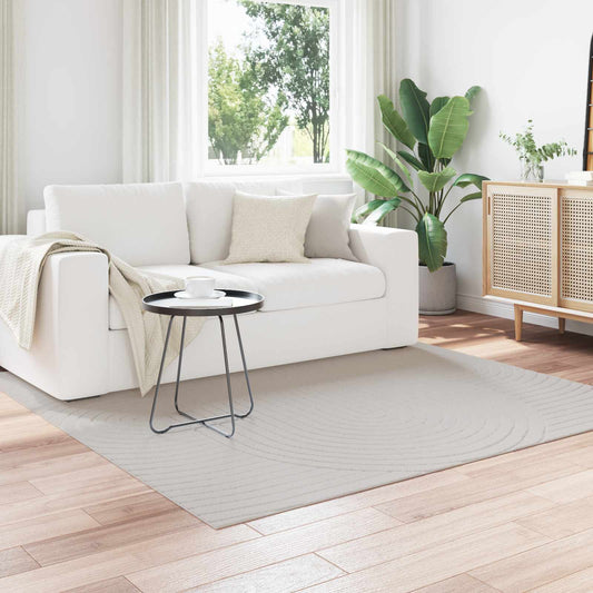 vidaXL Χαλιά χώρου τετράγωνο Κρεμ 200 x 200 cm