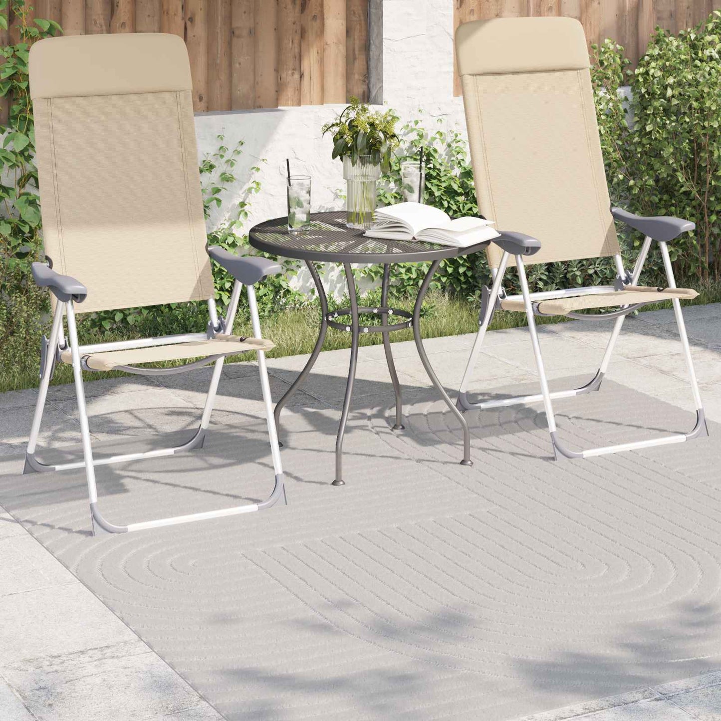 vidaXL Χαλιά χώρου τετράγωνο Κρεμ 200 x 200 cm