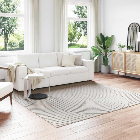 vidaXL Χαλιά χώρου τετράγωνο Κρεμ 240 x 240 cm