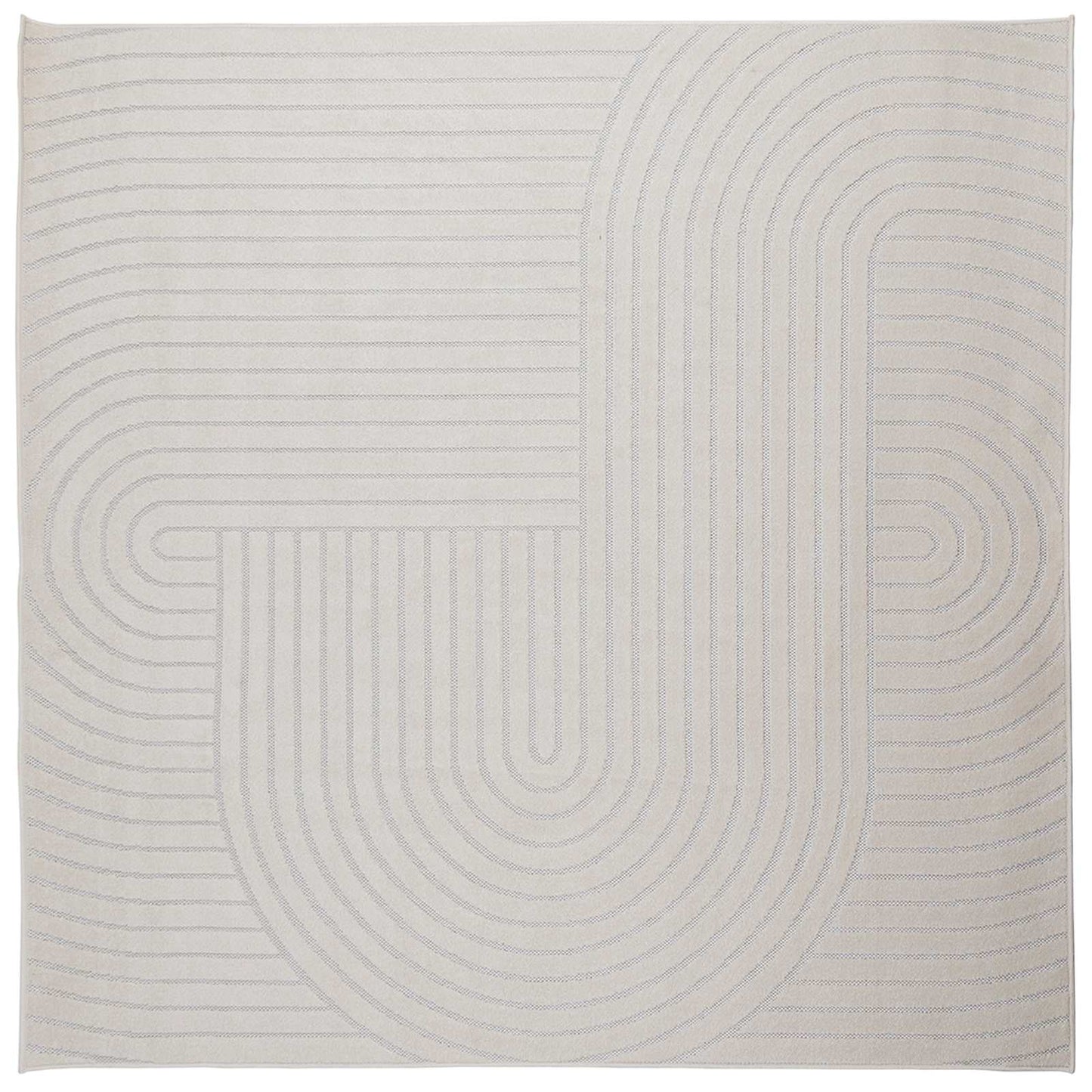 vidaXL Χαλιά χώρου τετράγωνο Κρεμ 240 x 240 cm