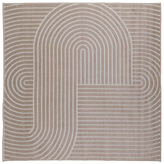 vidaXL Χαλιά χώρου τετράγωνο PALMERAS Μπεζ 120 x 120 cm Πολυεστέρας