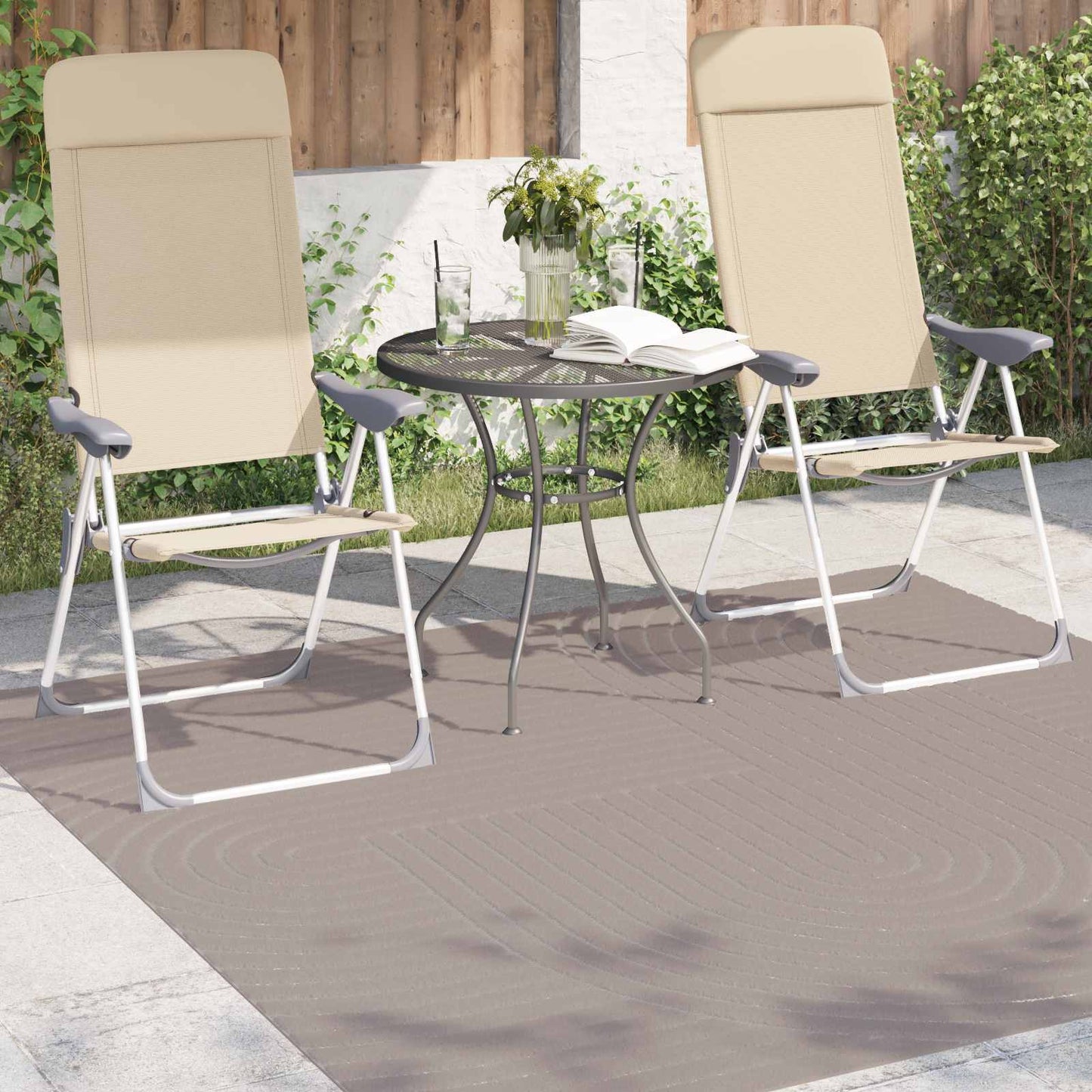 vidaXL Χαλιά χώρου τετράγωνο Μπεζ 200 x 200 cm