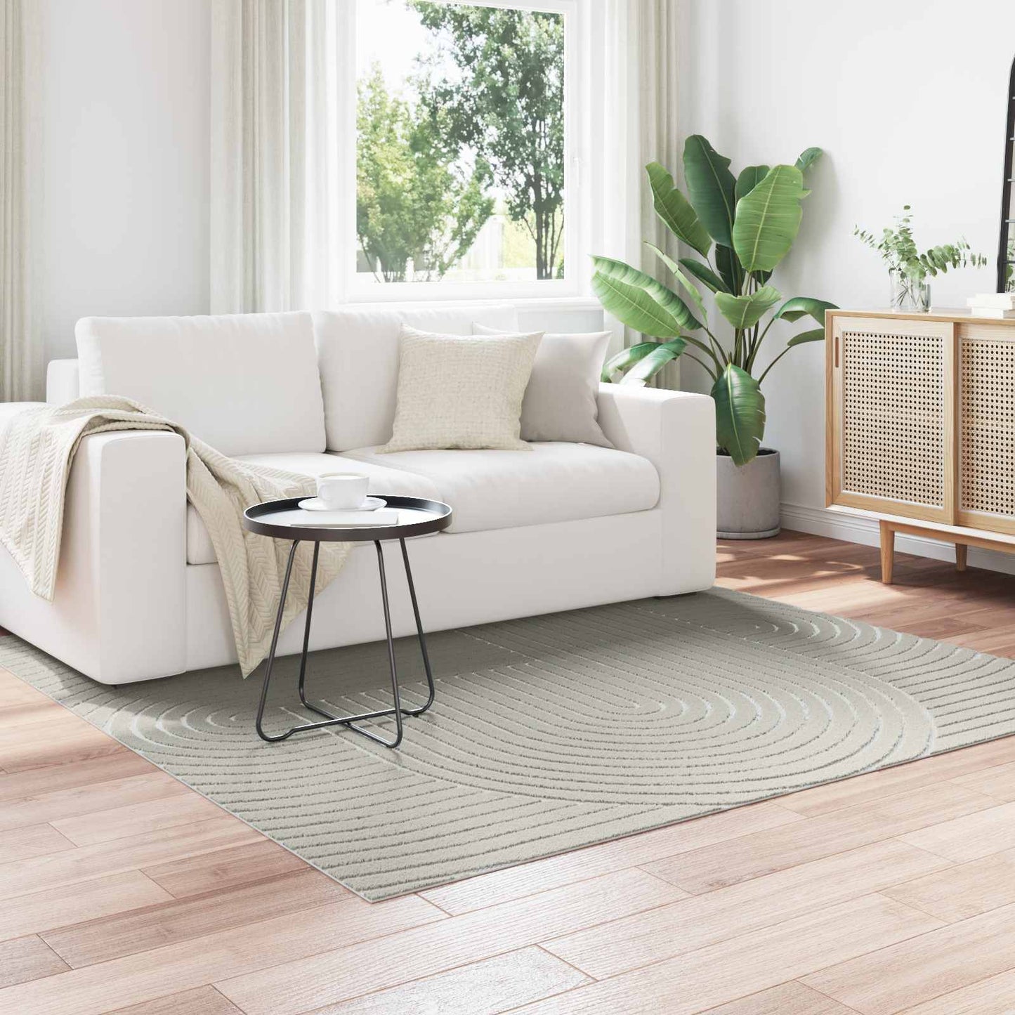 vidaXL Χαλιά χώρου τετράγωνο PALMERAS Πράσινο 120 x 120 cm Πολυεστέρας