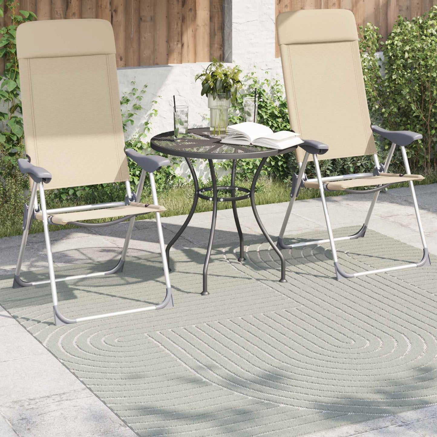vidaXL Χαλιά χώρου τετράγωνο PALMERAS Πράσινο 120 x 120 cm Πολυεστέρας