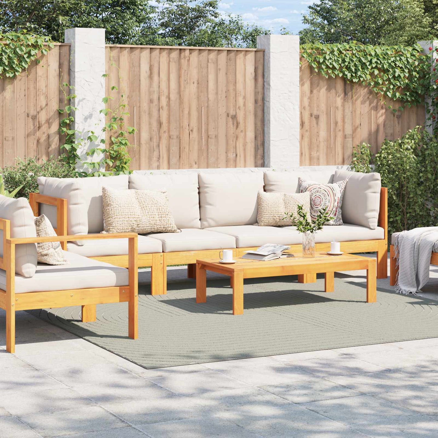 vidaXL Χαλιά χώρου τετράγωνο PALMERAS Πράσινο 240 x 240 cm Πολυεστέρας