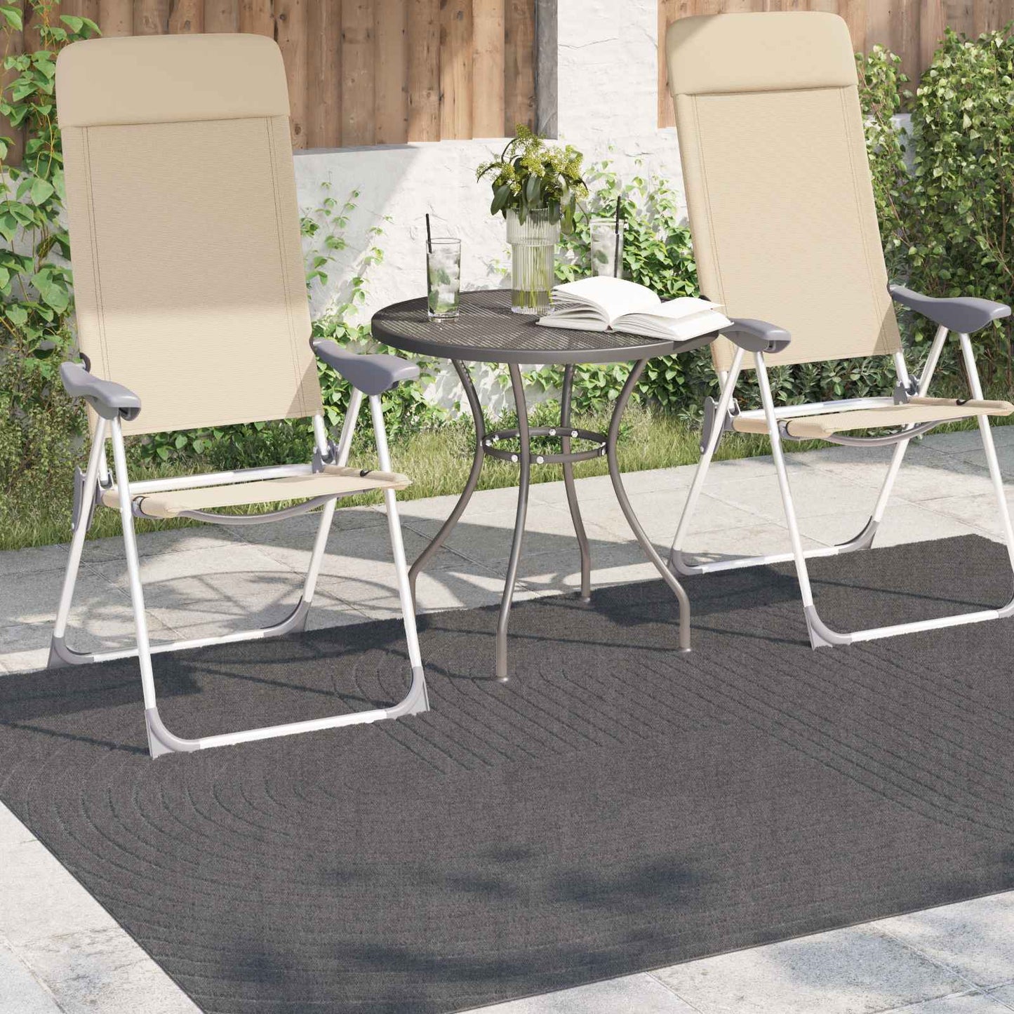 vidaXL Χαλιά χώρου Ορθογώνιος Ανθρακί 170 x 120 εκ.