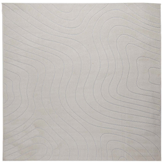 vidaXL Χαλιά χώρου τετράγωνο Κρεμ 200 x 200 cm