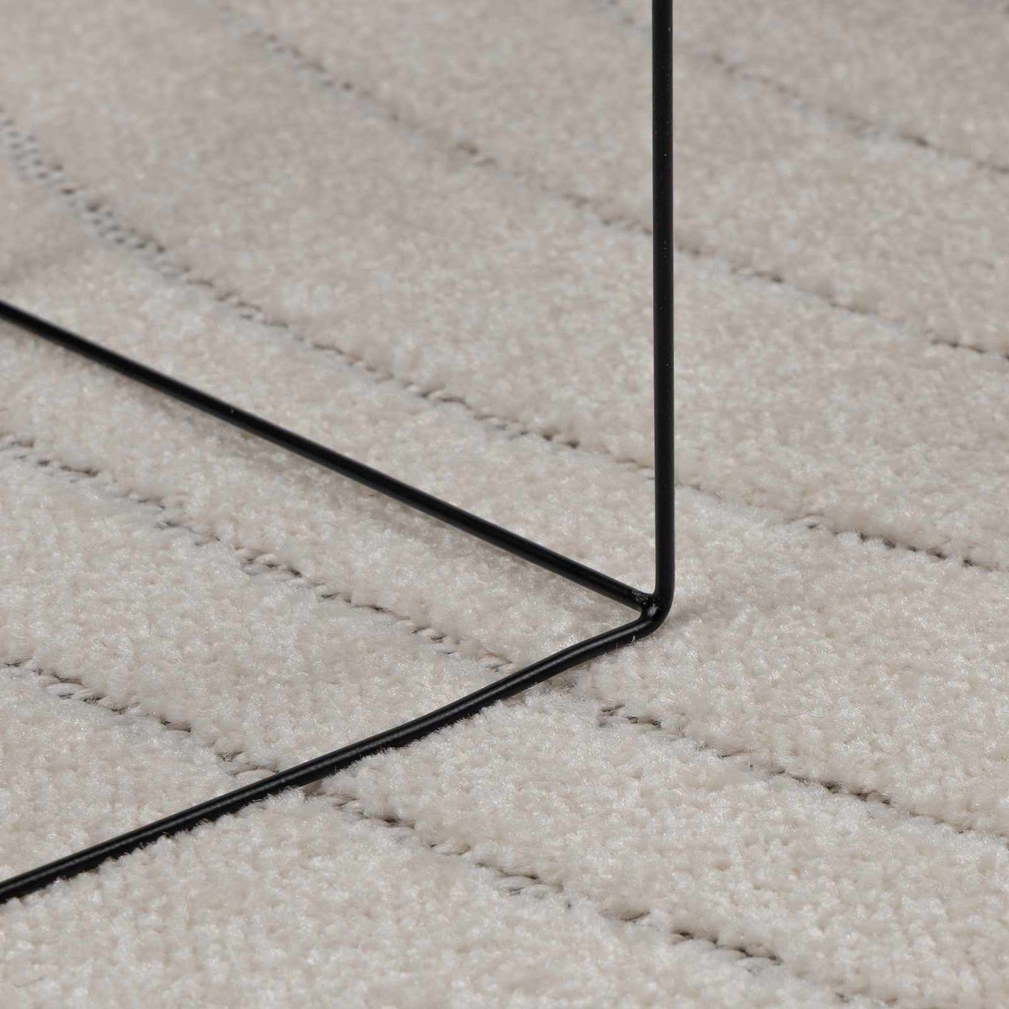 vidaXL Χαλιά χώρου τετράγωνο Κρεμ 240 x 240 cm