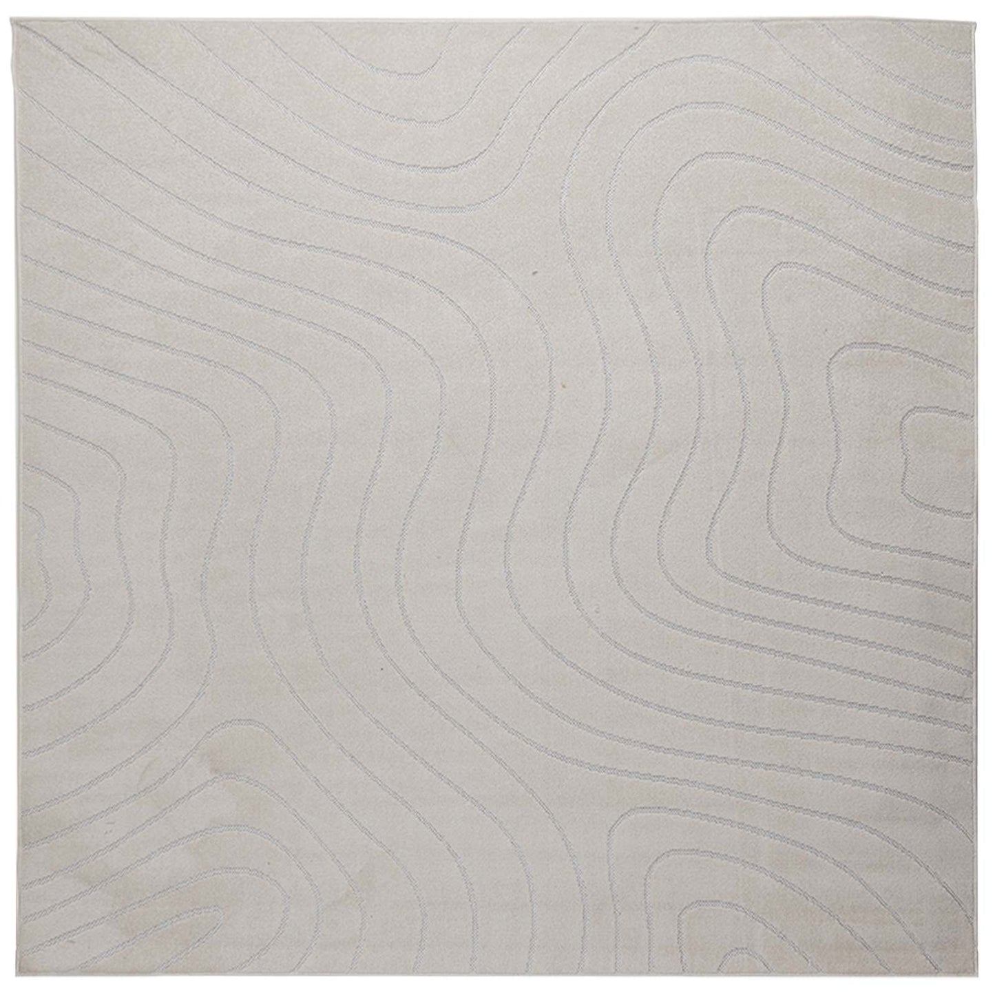 vidaXL Χαλιά χώρου τετράγωνο Κρεμ 240 x 240 cm