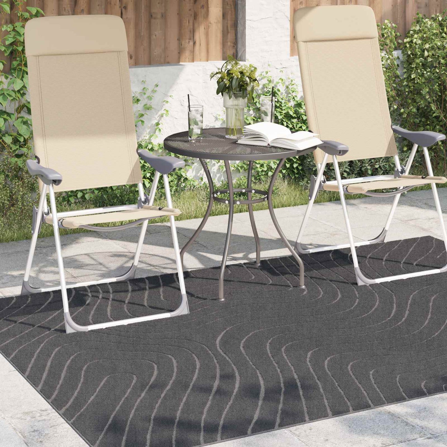 vidaXL Χαλιά χώρου Ορθογώνιος Ανθρακί 200 x 140 cm
