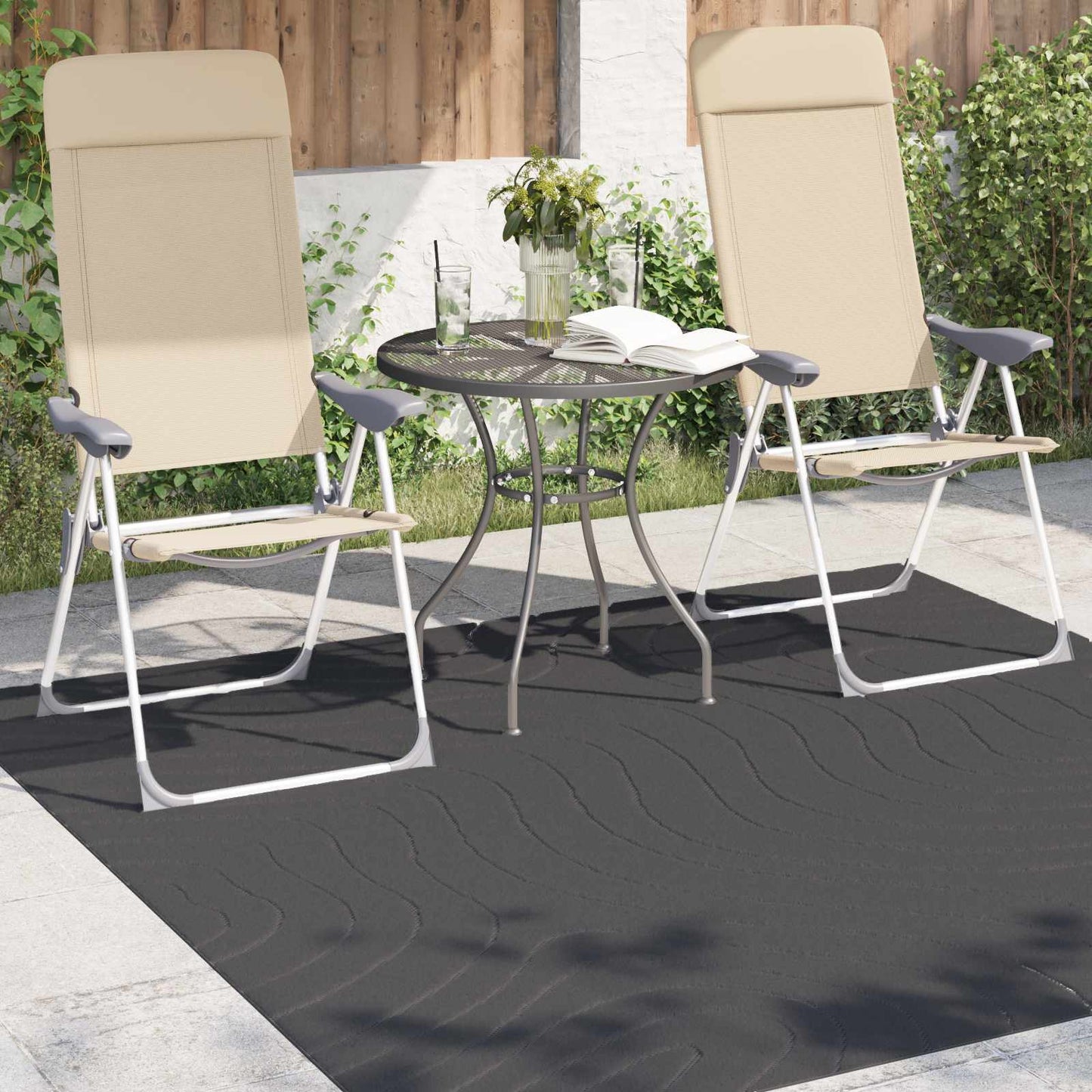 vidaXL Χαλιά χώρου τετράγωνο Ανθρακί 200 x 200 cm