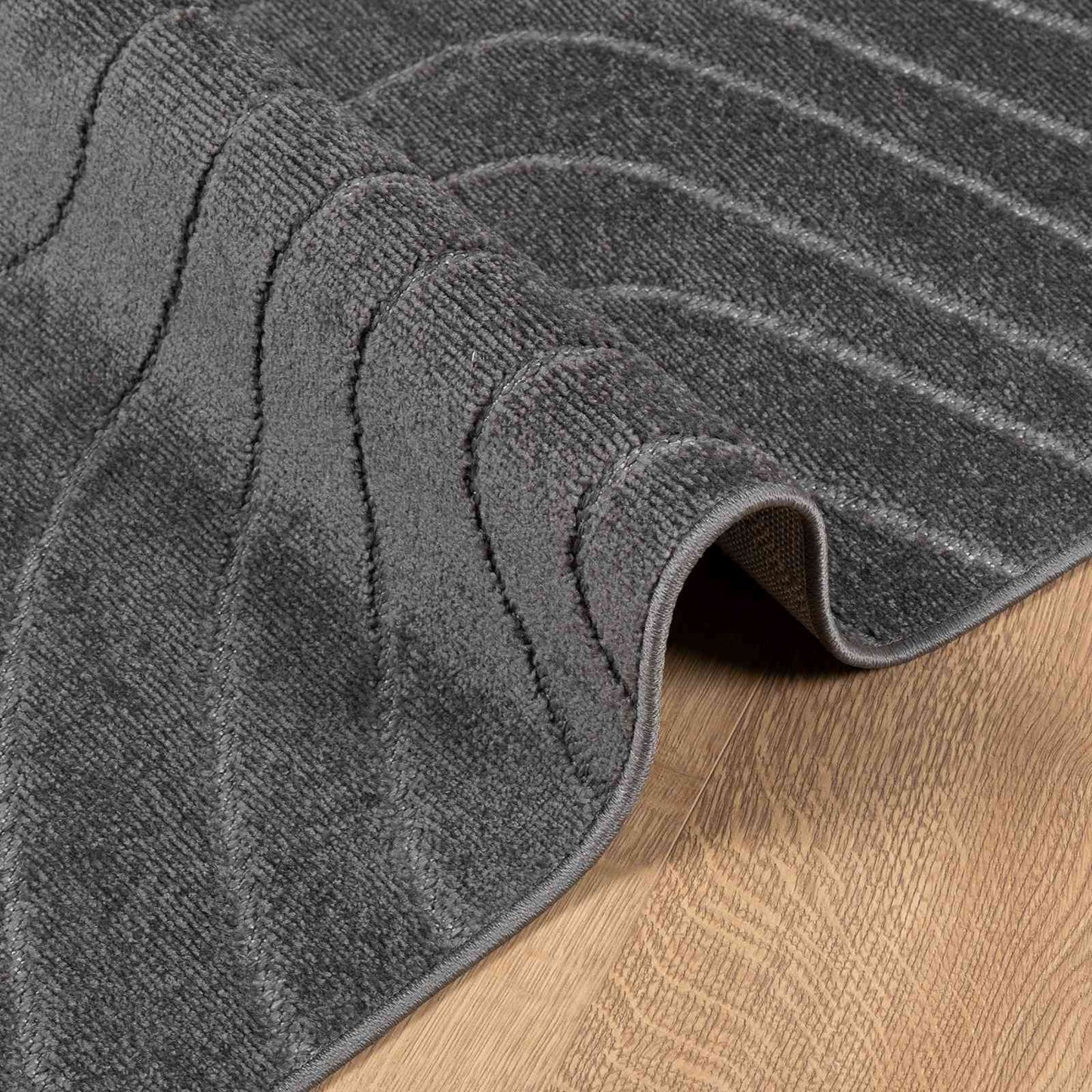 vidaXL Χαλιά χώρου τετράγωνο Ανθρακί 240 x 240 cm
