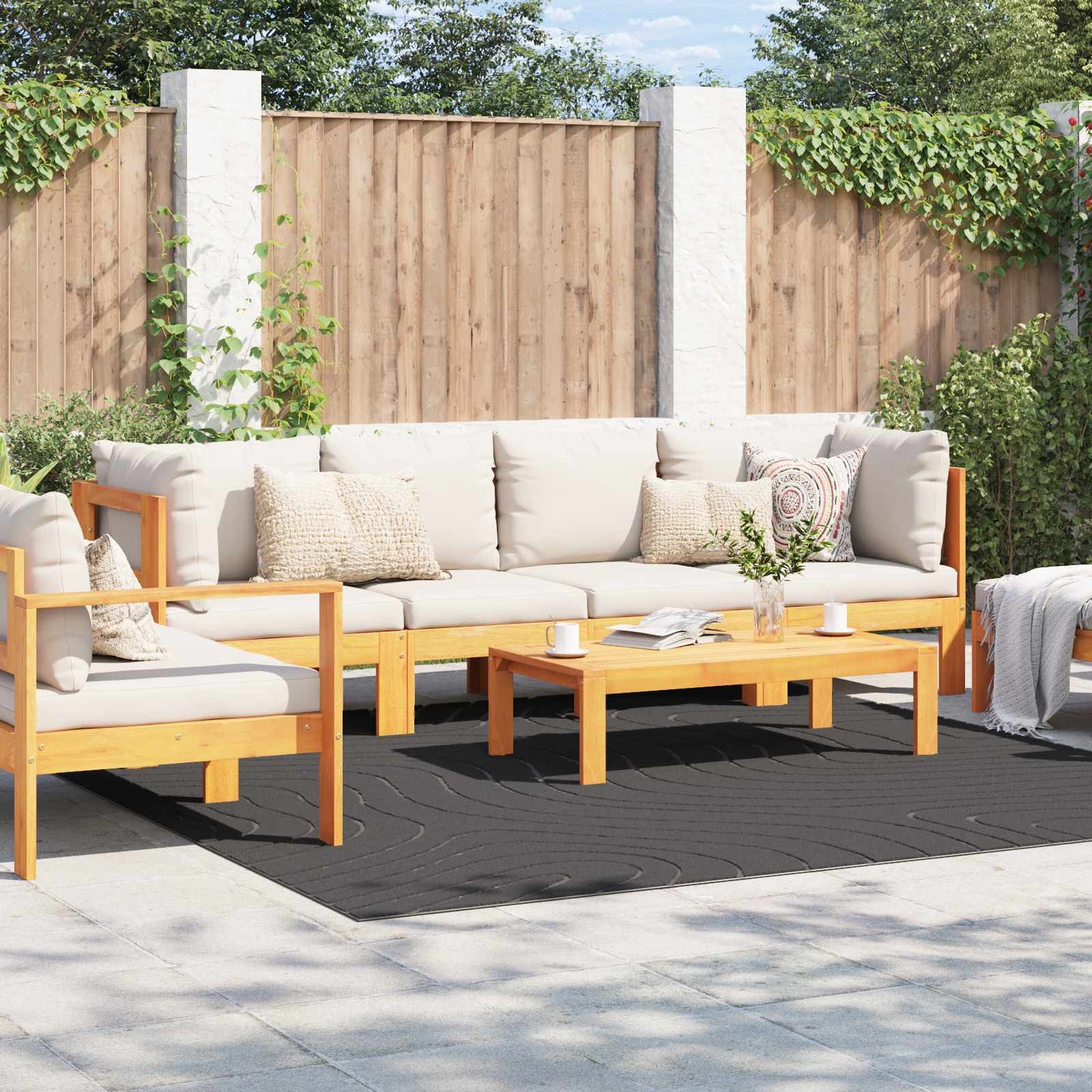 vidaXL Χαλιά χώρου τετράγωνο Ανθρακί 240 x 240 cm