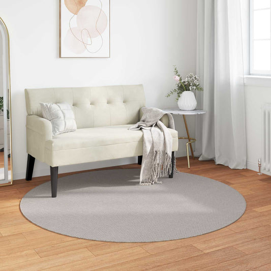 vidaXL Χαλιά χώρου Γύρος Κρεμ Ø 160 CM